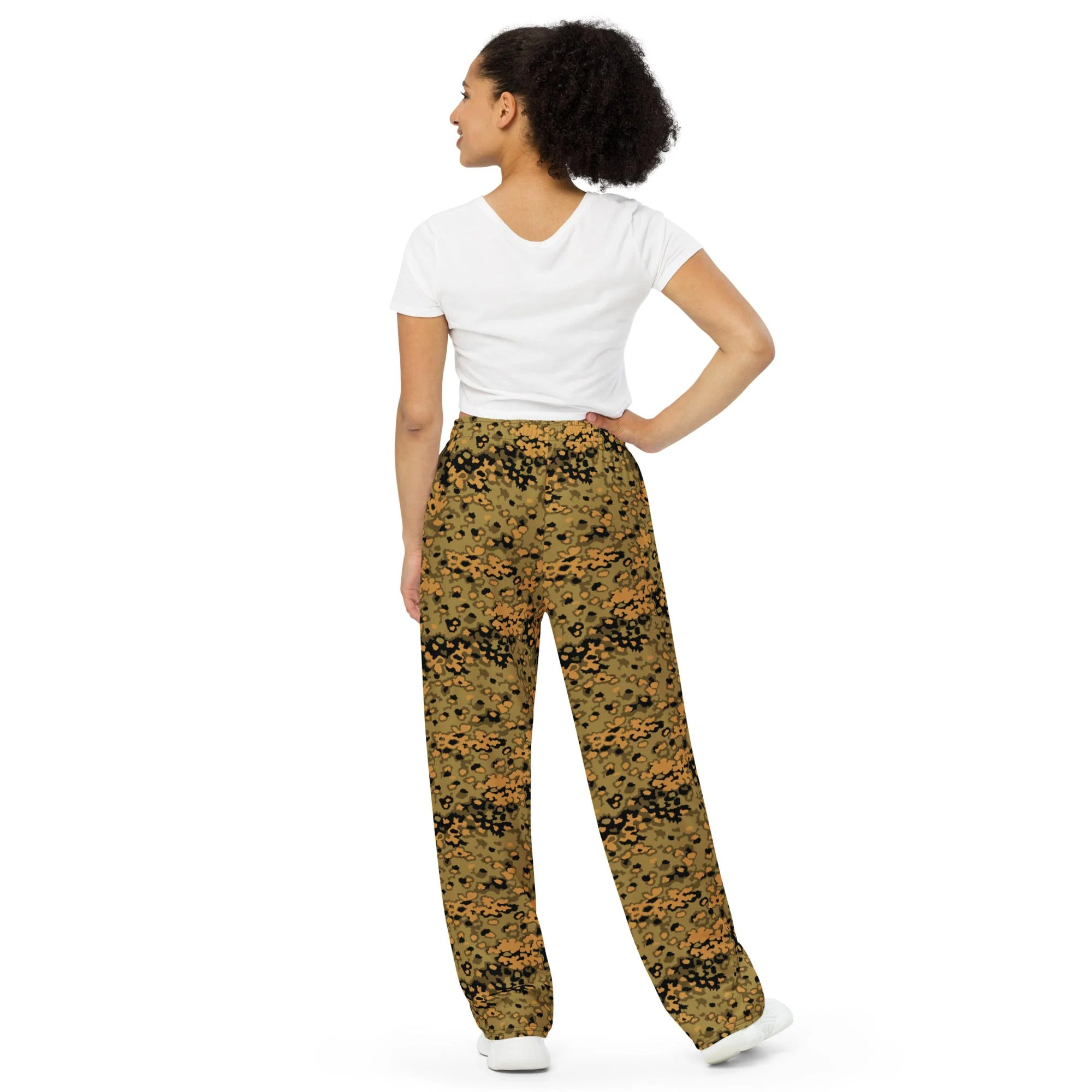 German Oak Leaf Eichenlaubmuster Autumn CAMO Unisex Wide-Leg Leisure Pants - Image 5