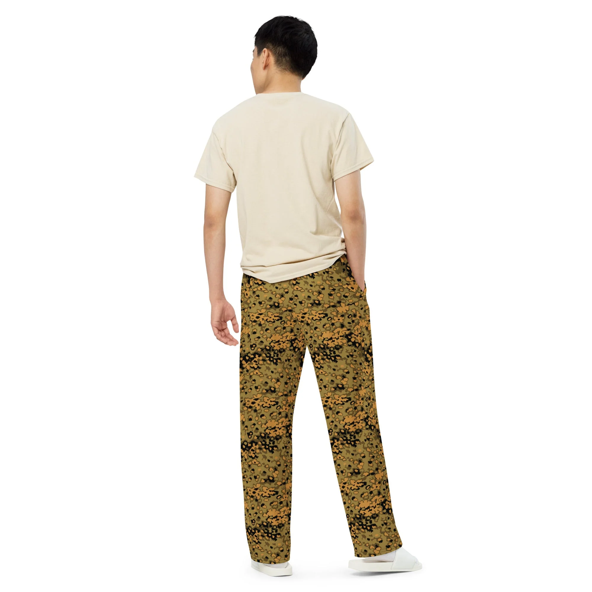German Oak Leaf Eichenlaubmuster Autumn CAMO Unisex Wide-Leg Leisure Pants - Image 6