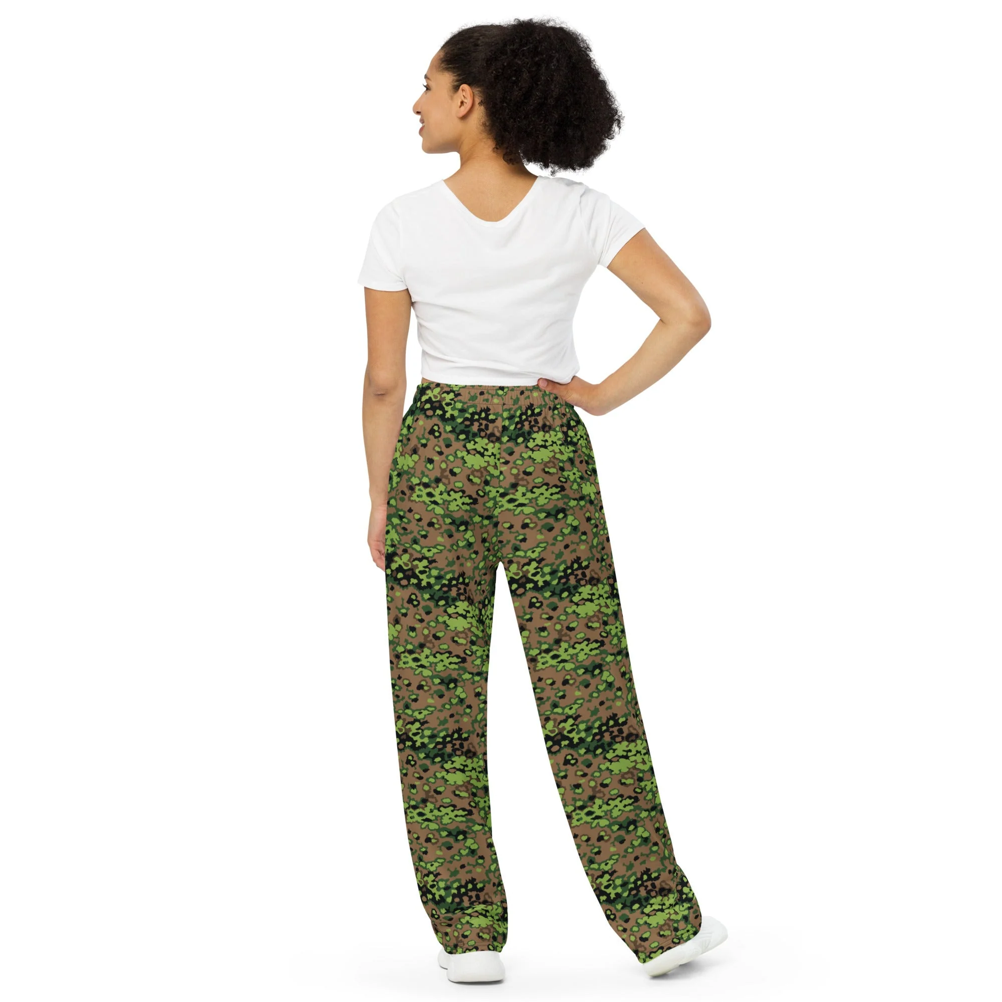 German Oak Leaf Eichenlaubmuster Spring CAMO Unisex Wide-Leg Leisure Pants - Image 5