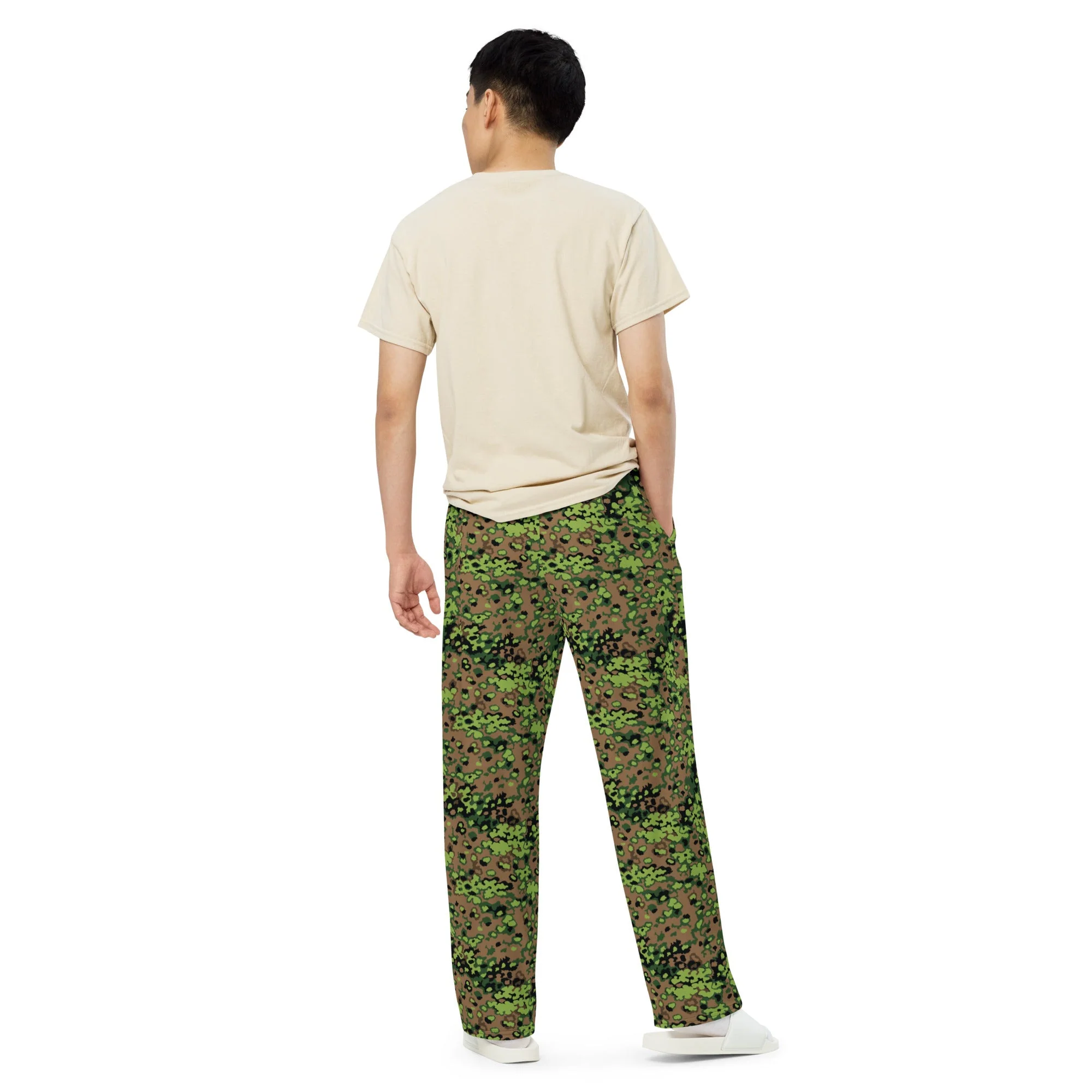 German Oak Leaf Eichenlaubmuster Spring CAMO Unisex Wide-Leg Leisure Pants - Image 6