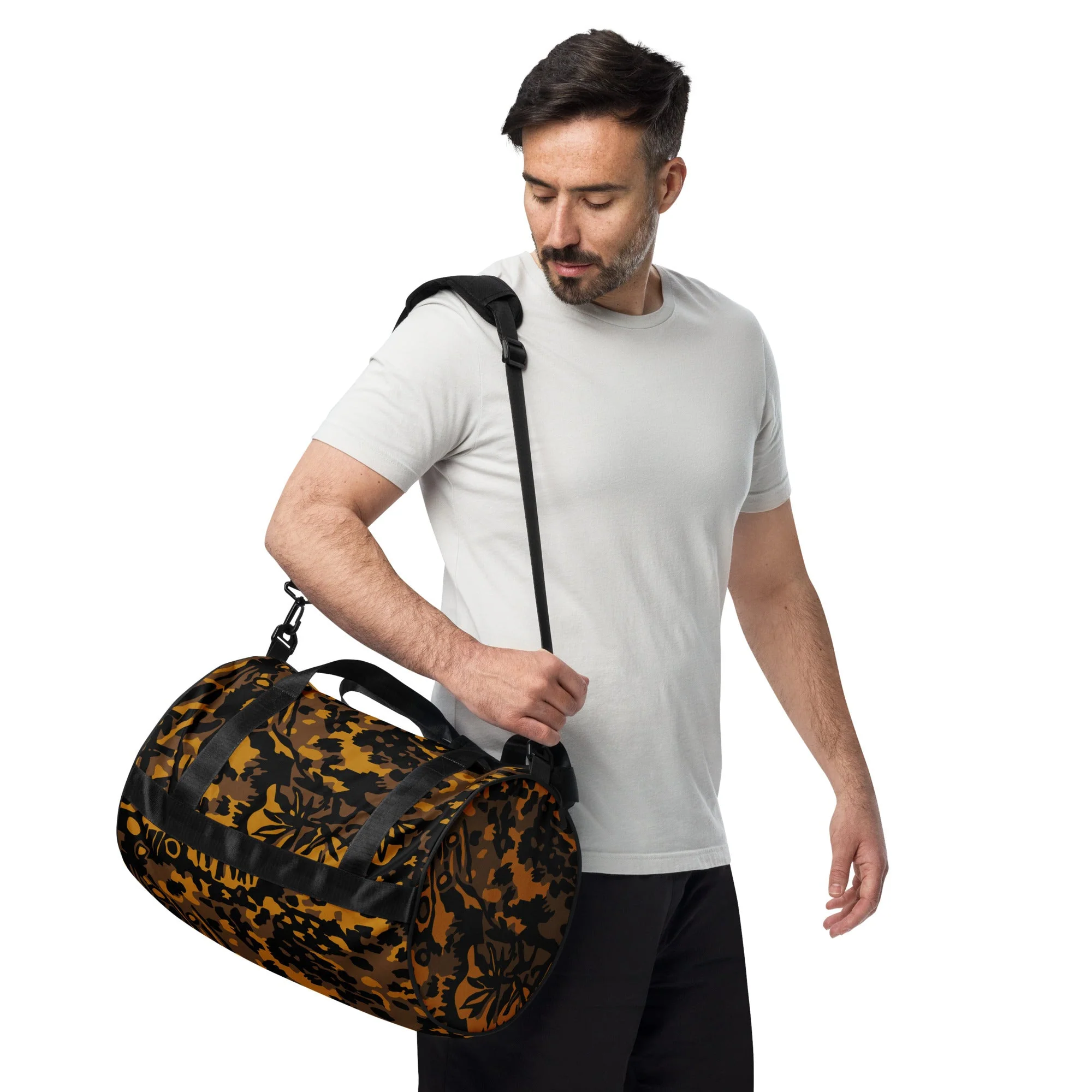 German Palm Tree Palmenmuster Autumn CAMO Gym Bag