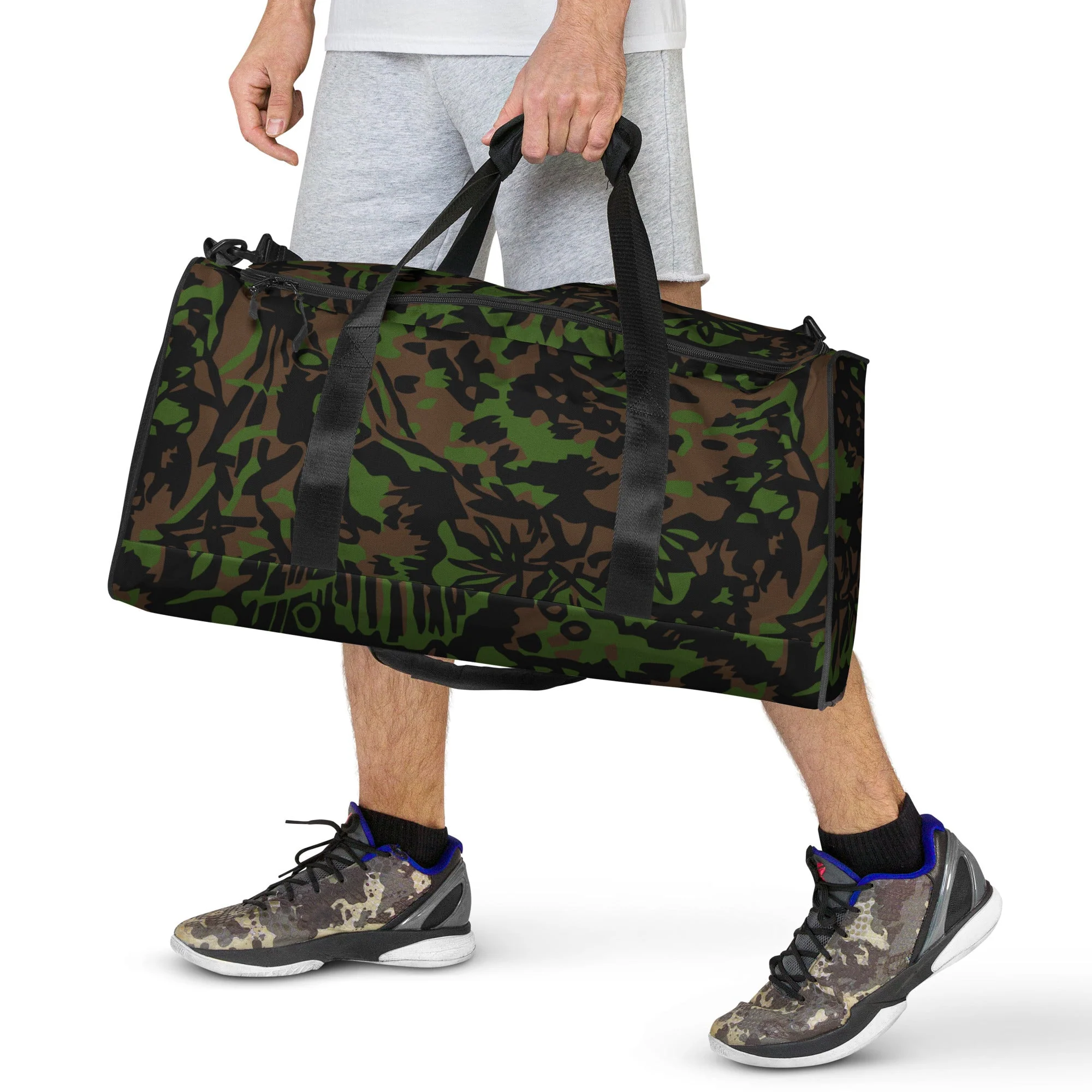 German Palm Tree Palmenmuster Spring CAMO Duffle Bag - Image 10