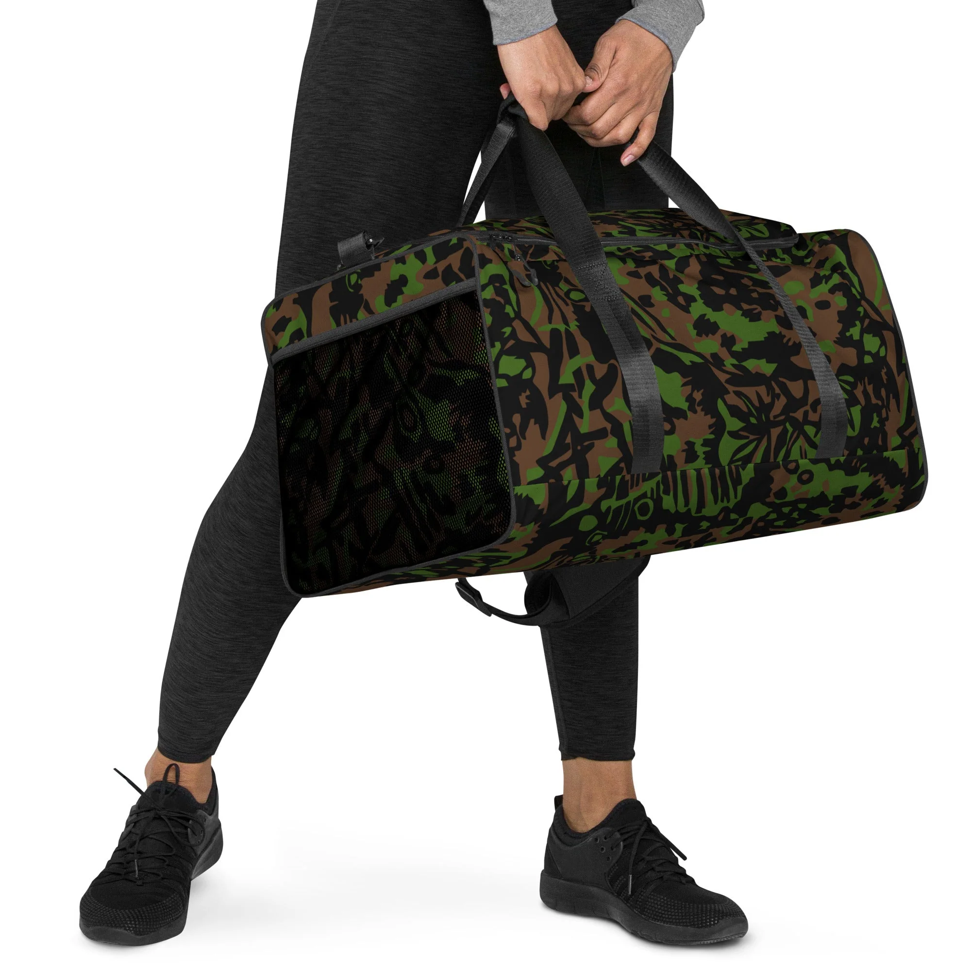 German Palm Tree Palmenmuster Spring CAMO Duffle Bag - Image 8