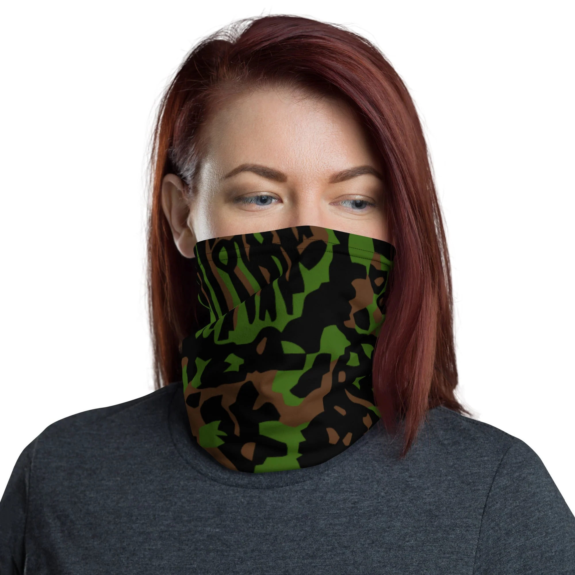 German Palm Tree Palmenmuster Spring CAMO Neck Gaiter - Image 5