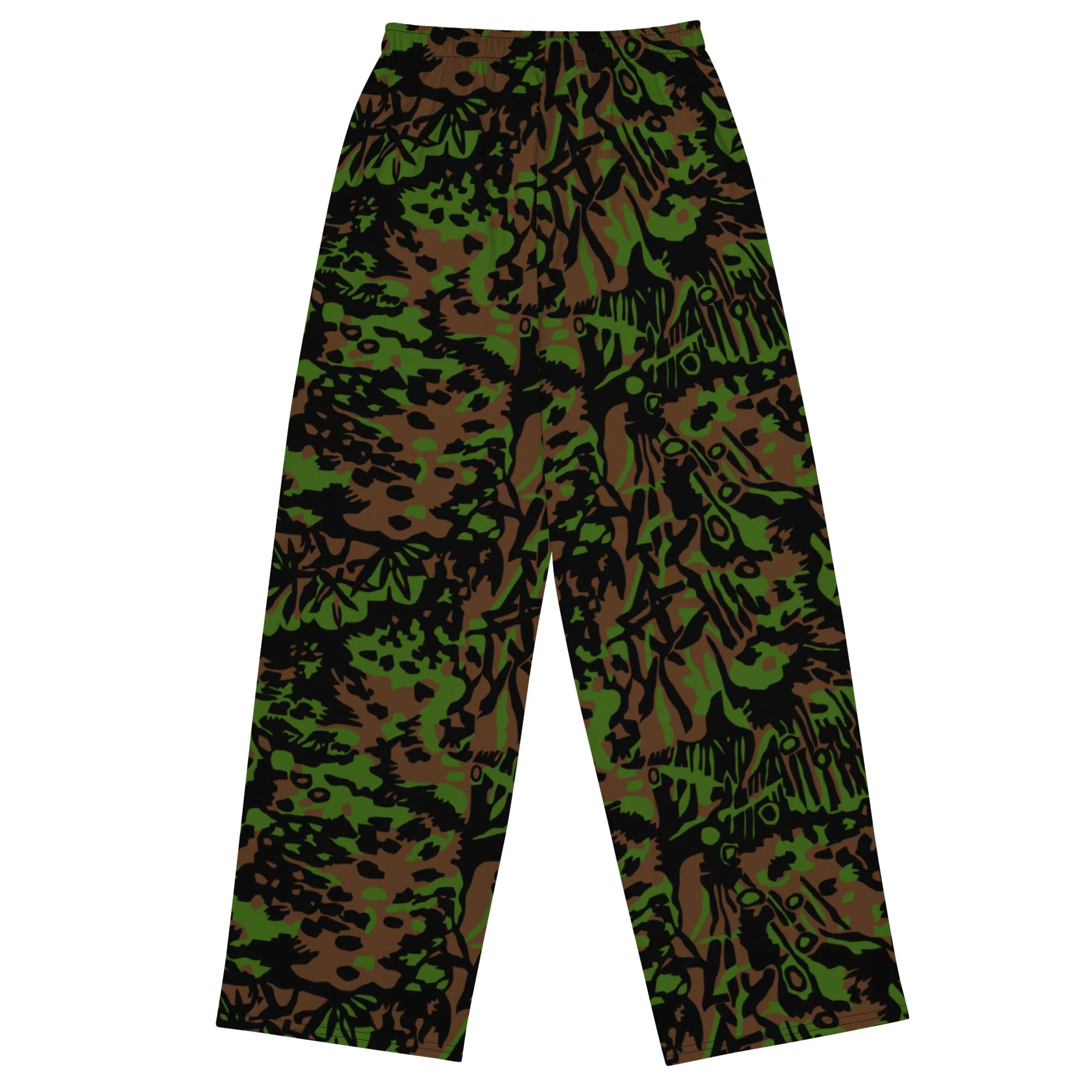 German Palm Tree Palmenmuster Spring CAMO Unisex Wide-Leg Leisure Pants - Image 10