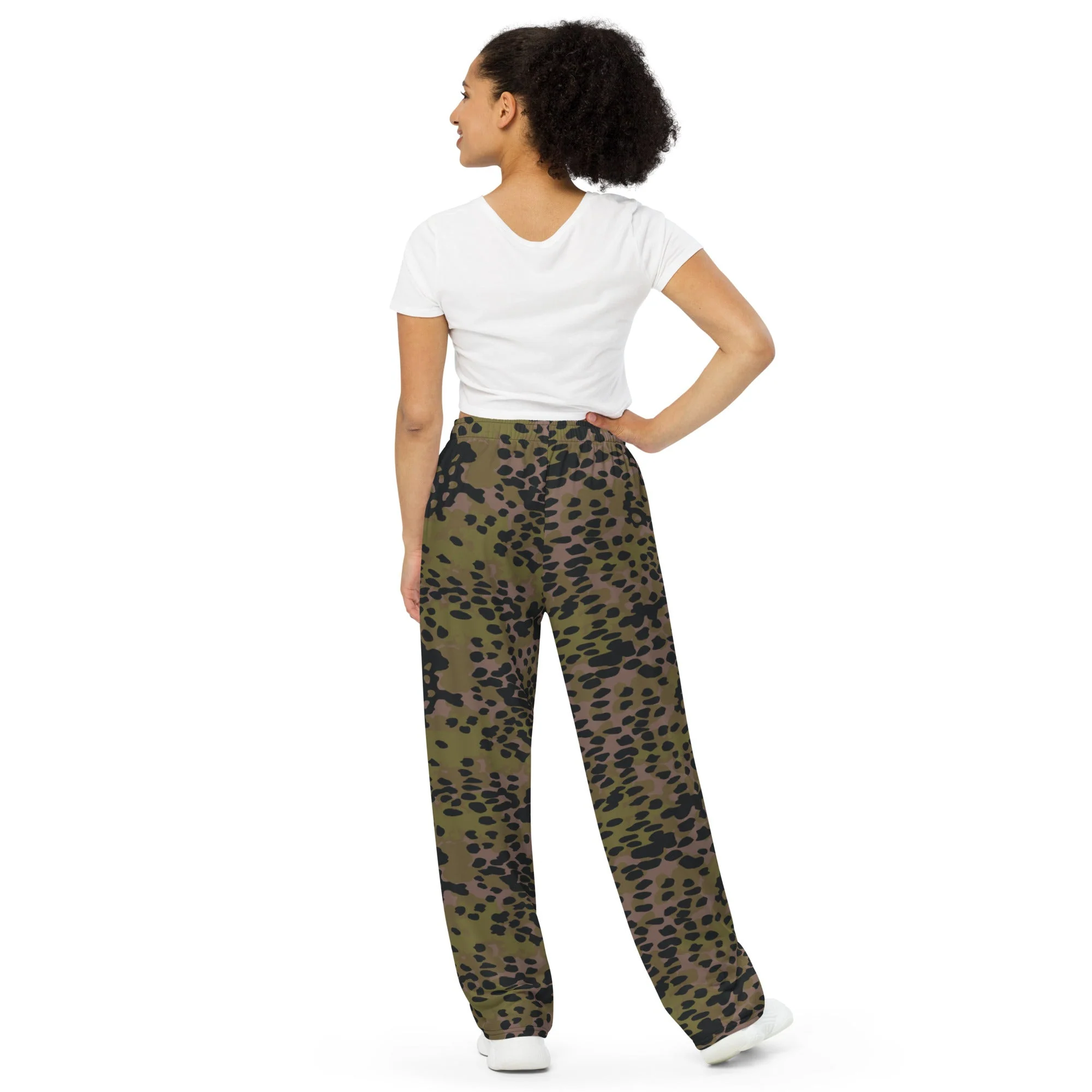 German Plane Tree Platanenmuster Summer CAMO Unisex Wide-Leg Leisure Pants - Image 3