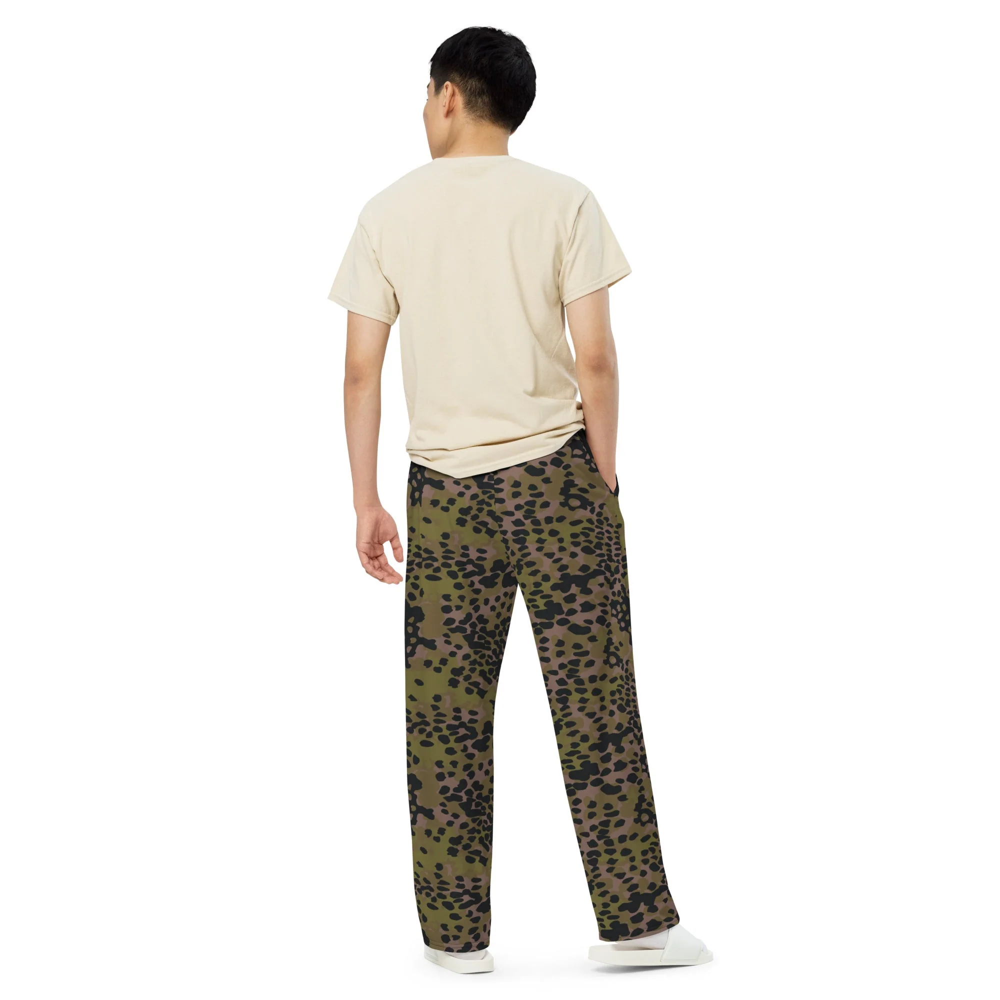 German Plane Tree Platanenmuster Summer CAMO Unisex Wide-Leg Leisure Pants - Image 4