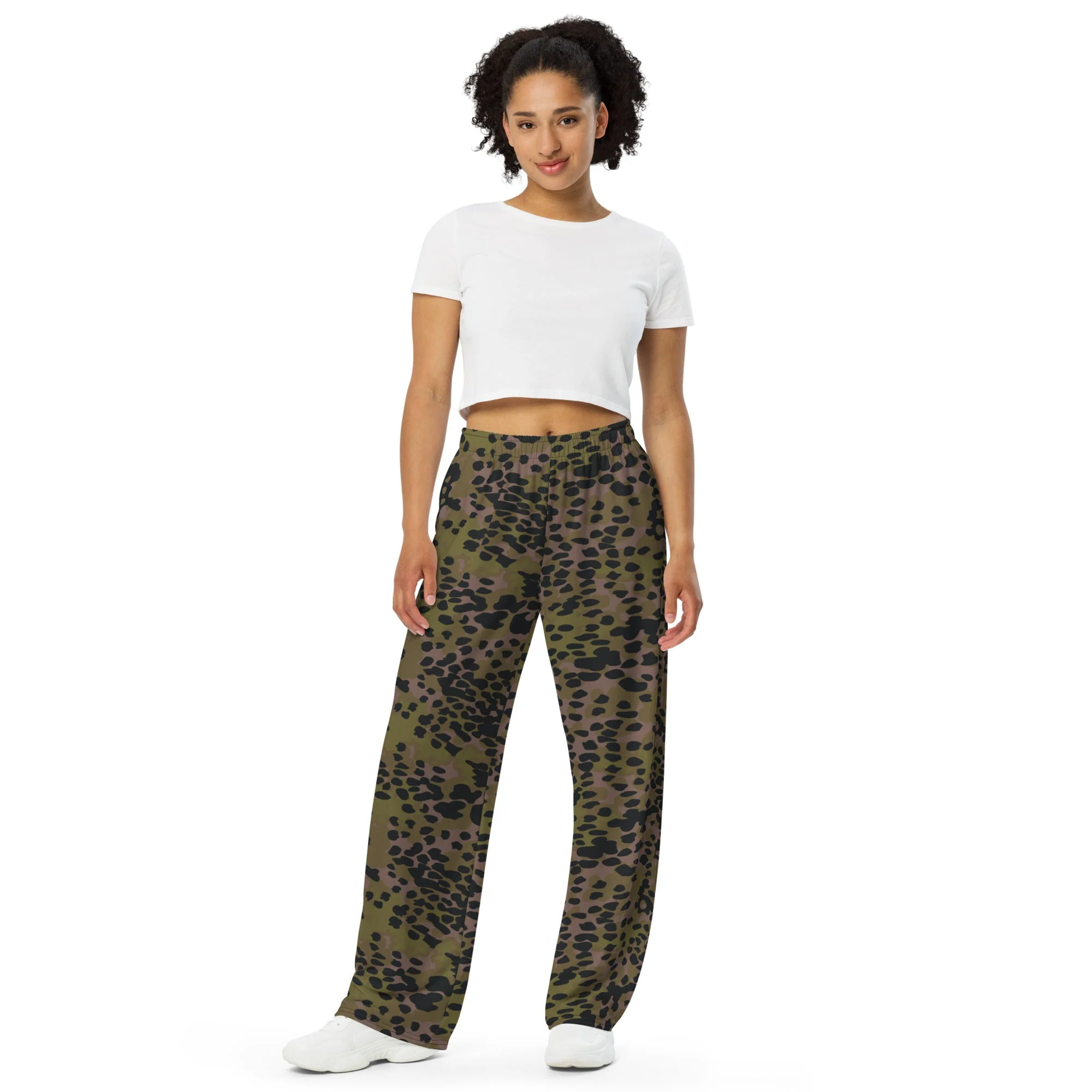 German Plane Tree Platanenmuster Summer CAMO Unisex Wide-Leg Leisure Pants - Image 7