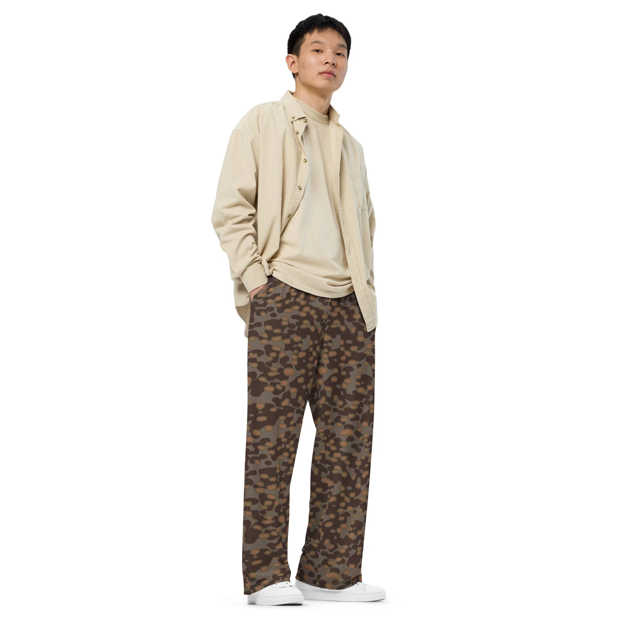 German Polyspot Autumn CAMO Unisex Wide-Leg Leisure Pants - Image 4
