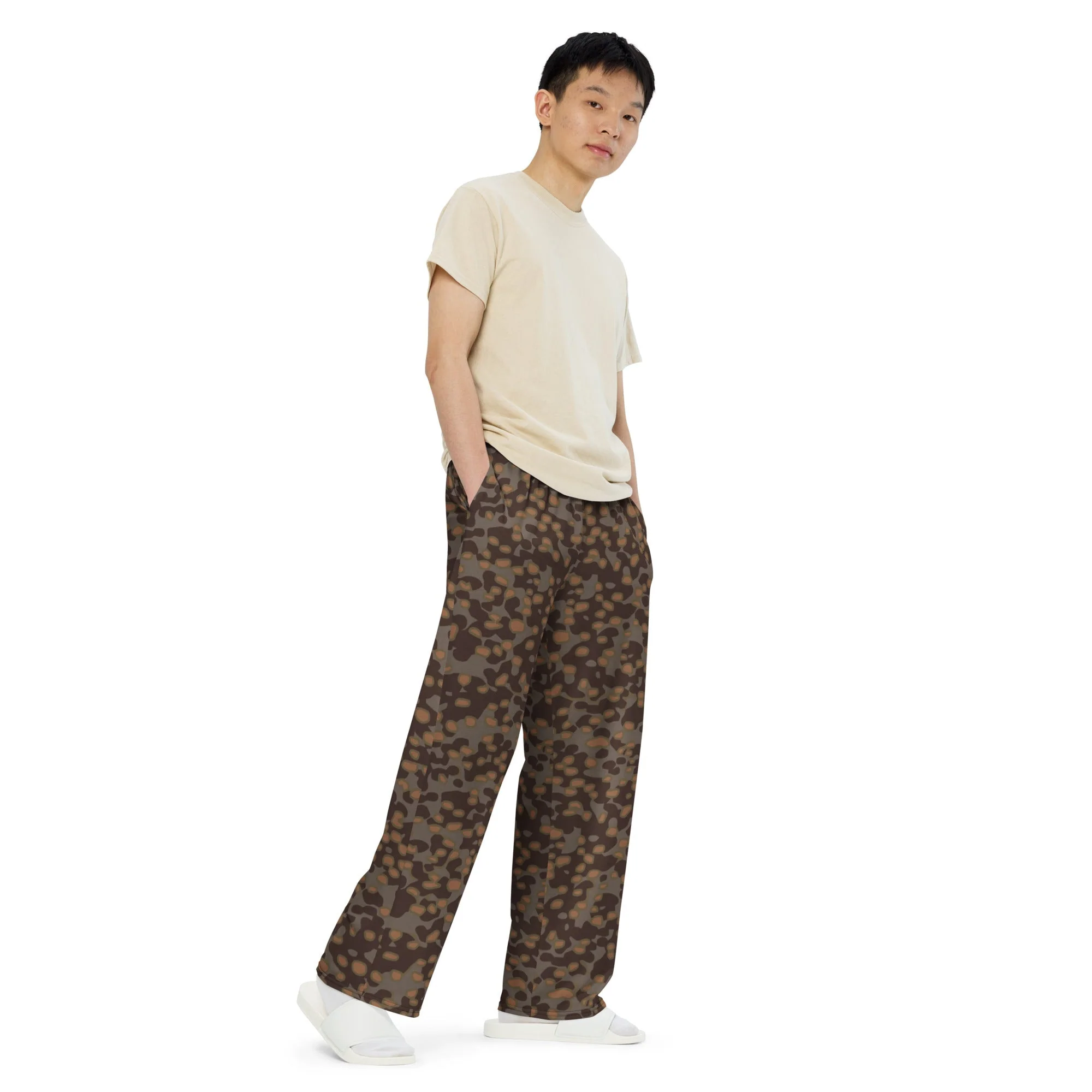 German Polyspot Autumn CAMO Unisex Wide-Leg Leisure Pants - Image 6