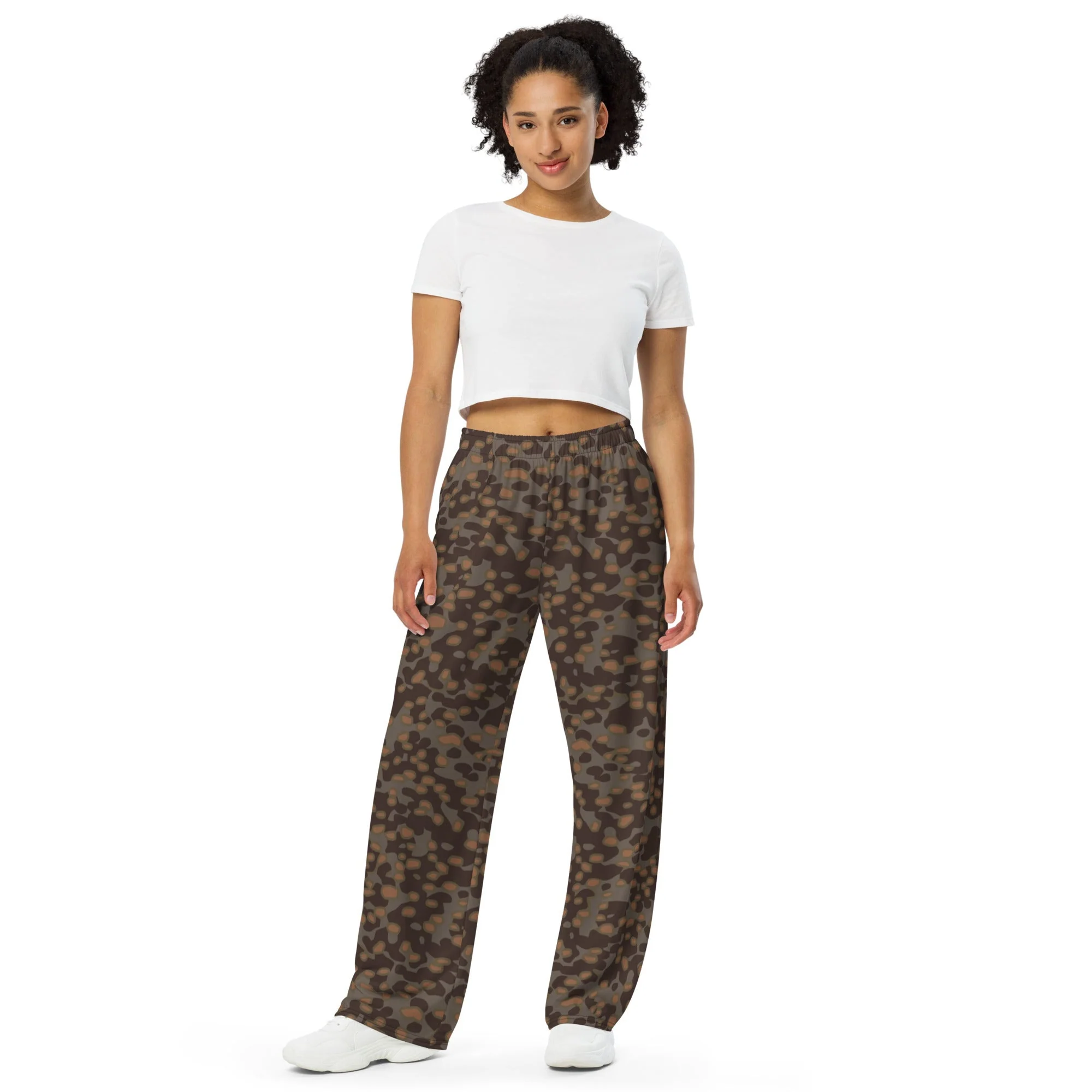 German Polyspot Autumn CAMO Unisex Wide-Leg Leisure Pants - Image 7