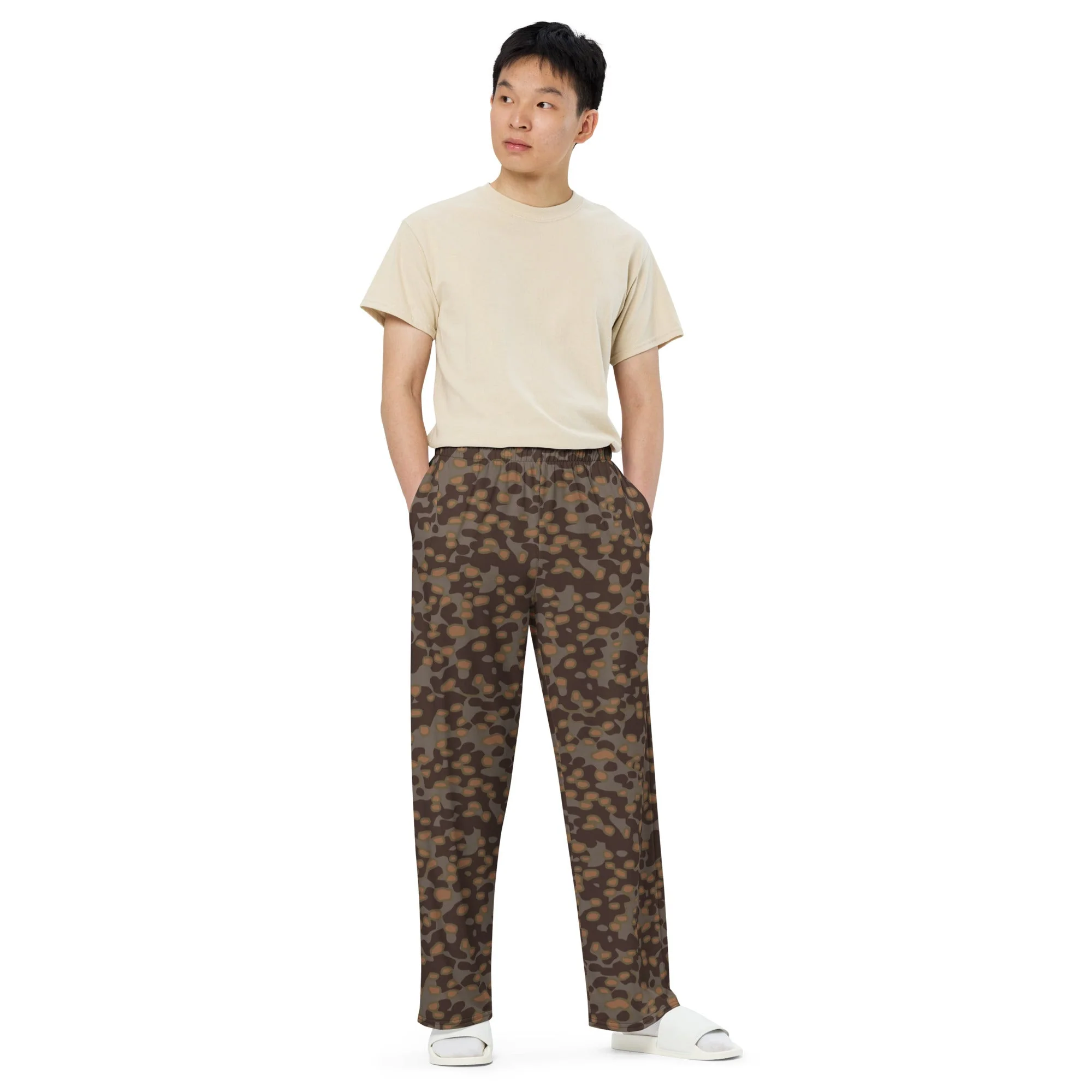German Polyspot Autumn CAMO Unisex Wide-Leg Leisure Pants - Image 8