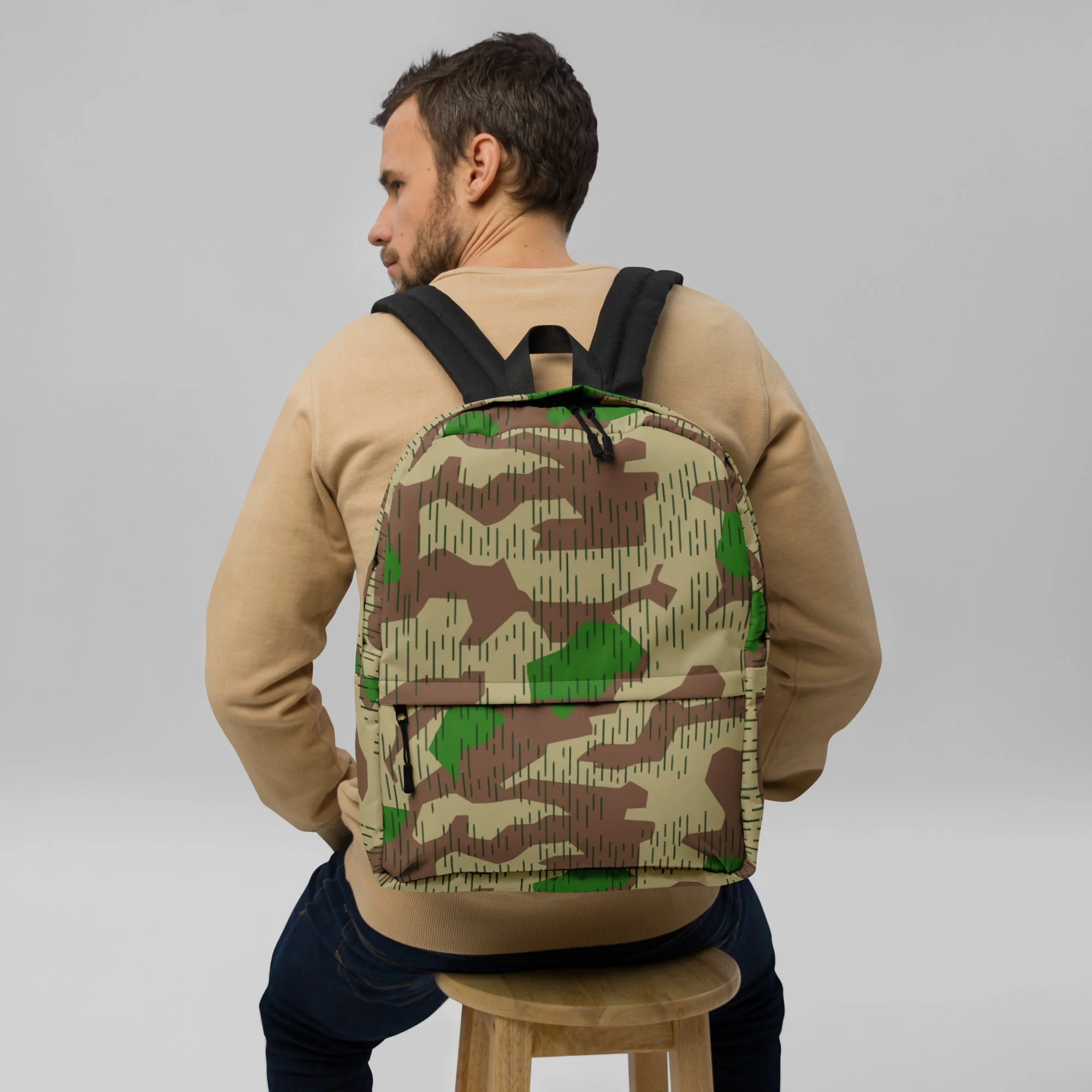German Splittermuster Buntfarbendruck 31 CAMO Backpack - Image 11