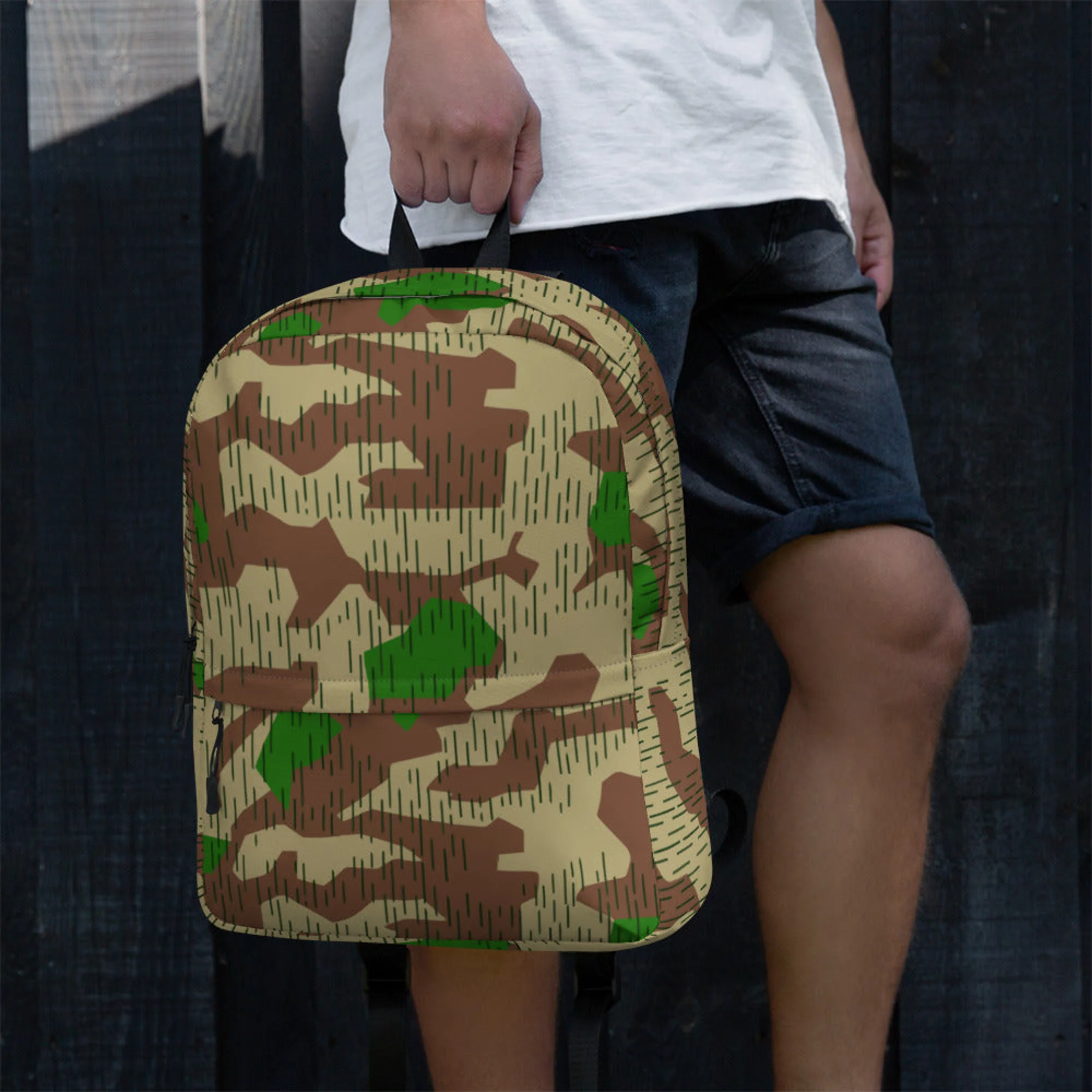 German Splittermuster Buntfarbendruck 31 CAMO Backpack - Image 17