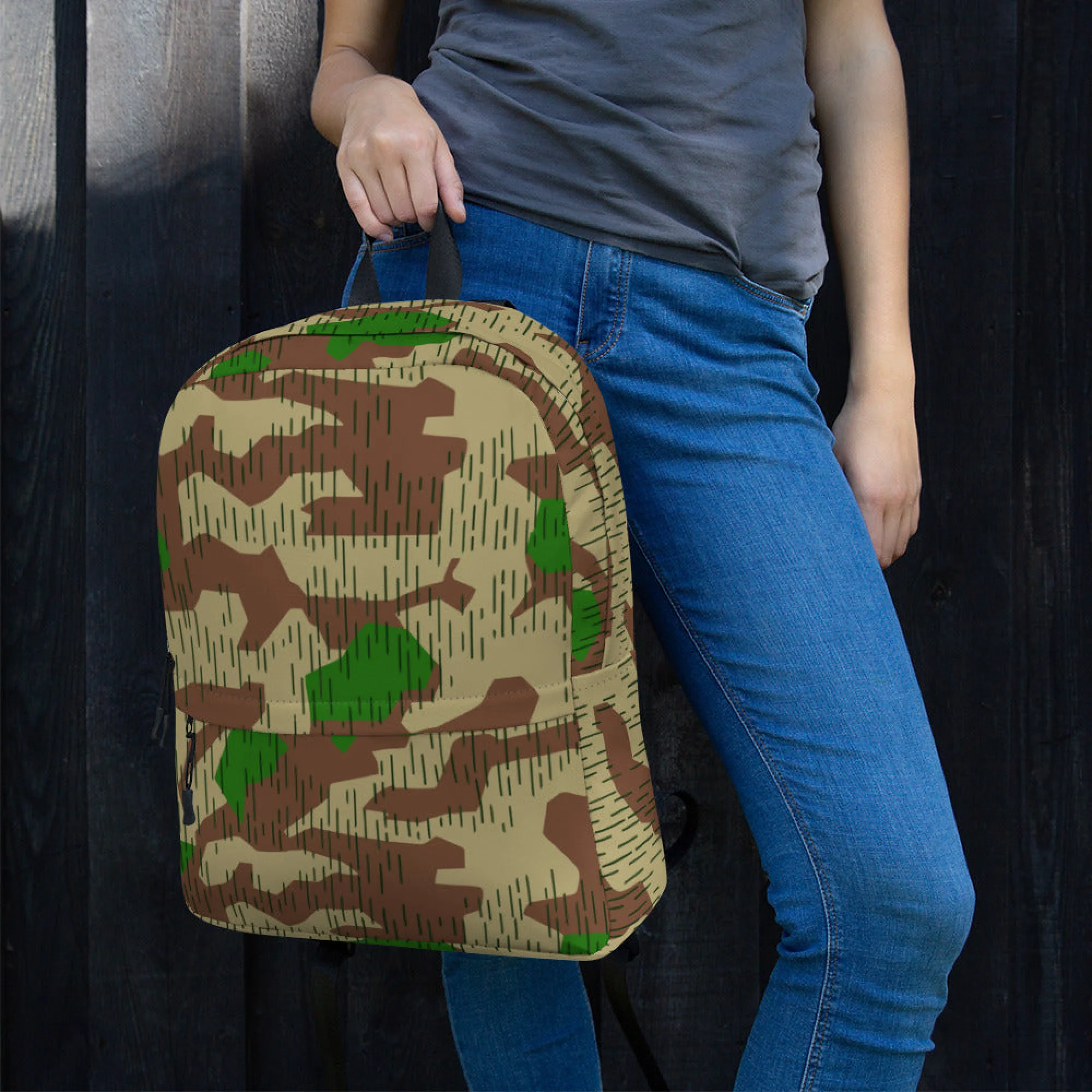 German Splittermuster Buntfarbendruck 31 CAMO Backpack - Image 3