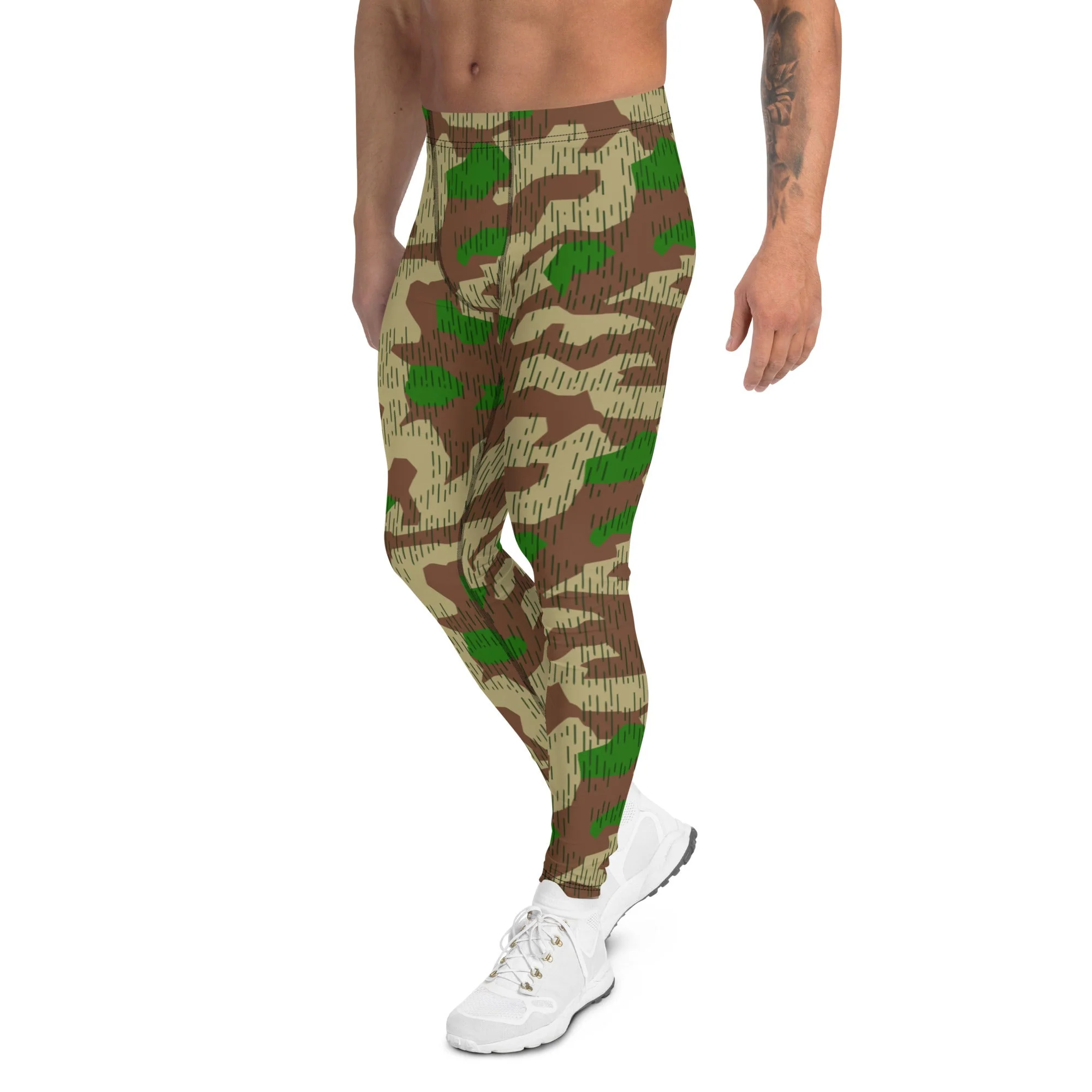 German Splittermuster Buntfarbendruck 31 CAMO Mens Leggings - Image 4