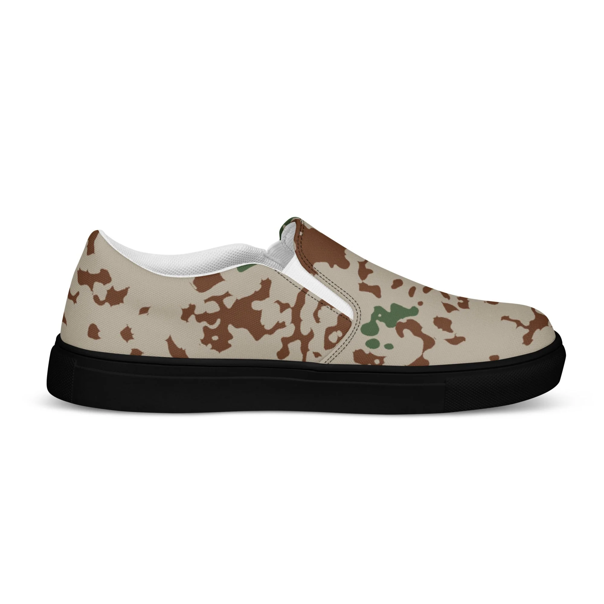 German Flecktarn Wüstentarn Desert CAMO Mens Slip-On Canvas Shoes - Image 7