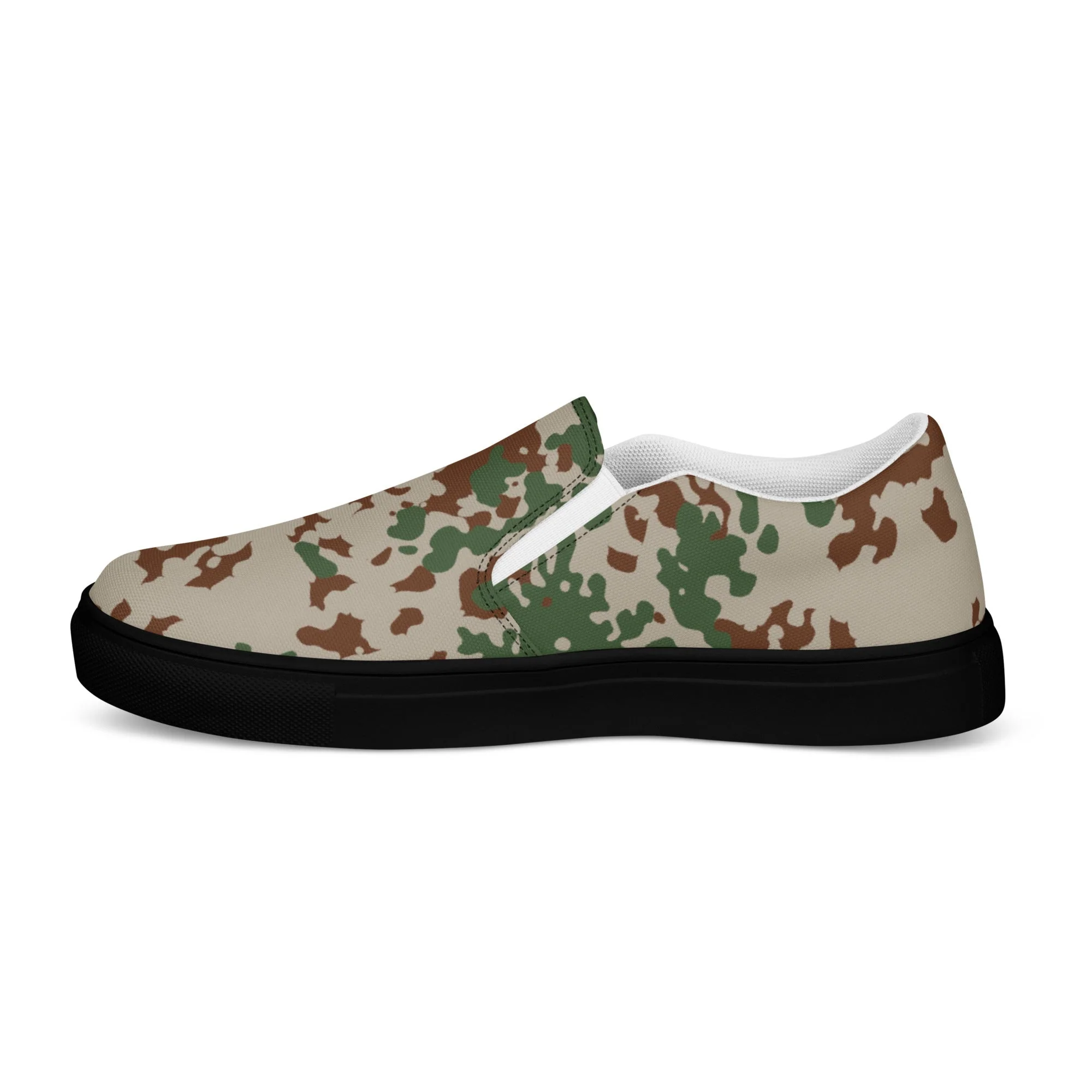 German Flecktarn Wüstentarn Desert CAMO Mens Slip-On Canvas Shoes - Image 8