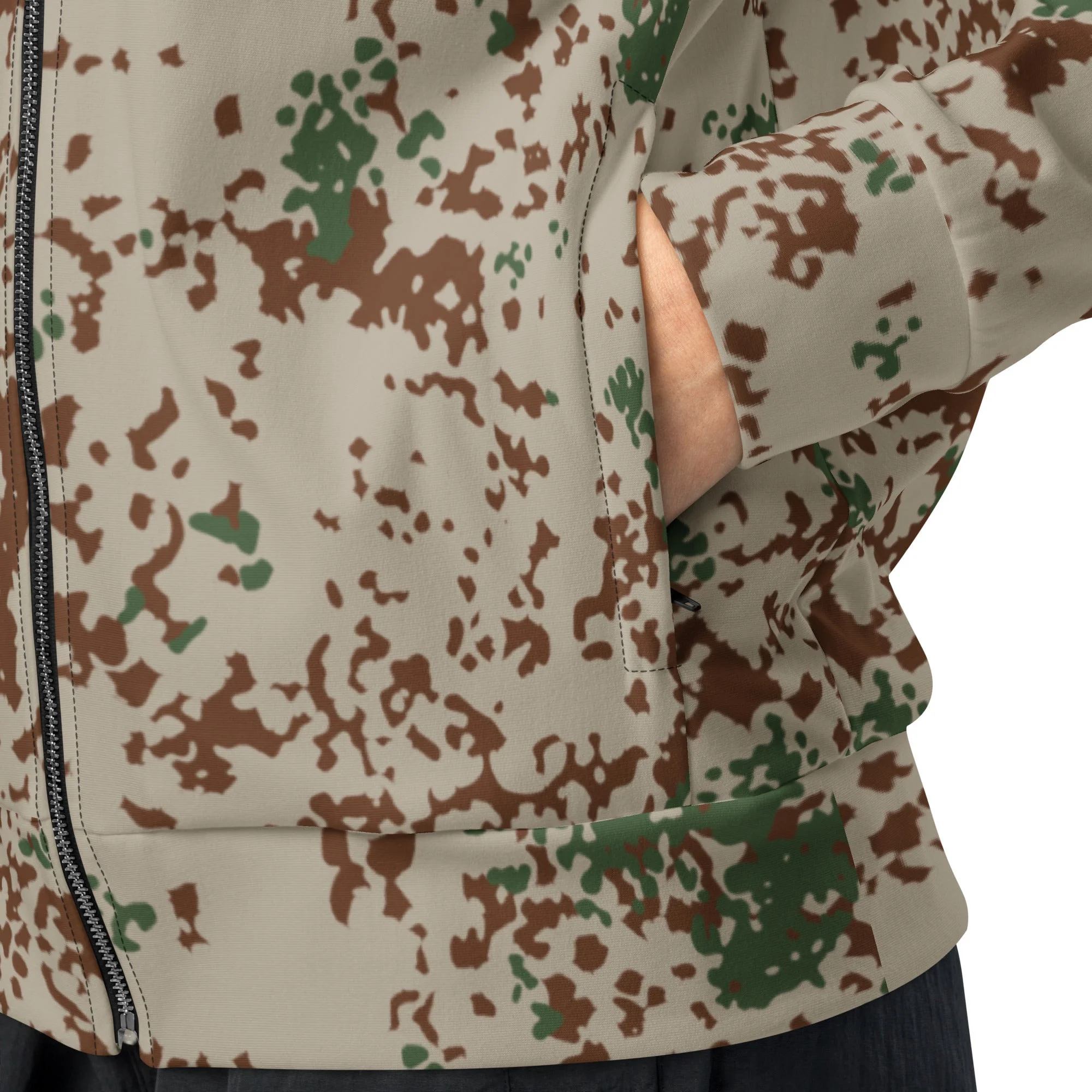 German Flecktarn Wüstentarn Desert CAMO Unisex Track Jacket - Image 2