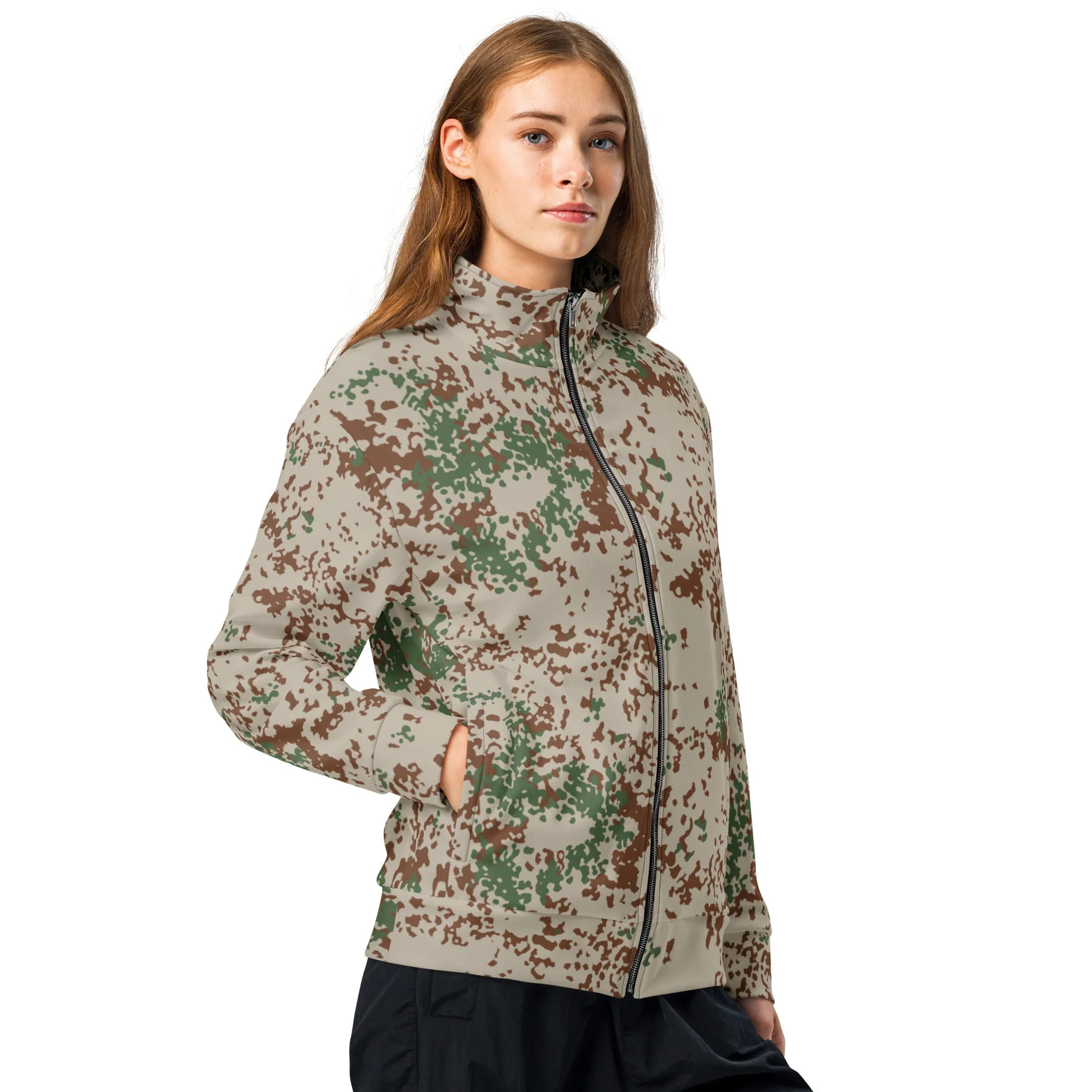 German Flecktarn Wüstentarn Desert CAMO Unisex Track Jacket - Image 9