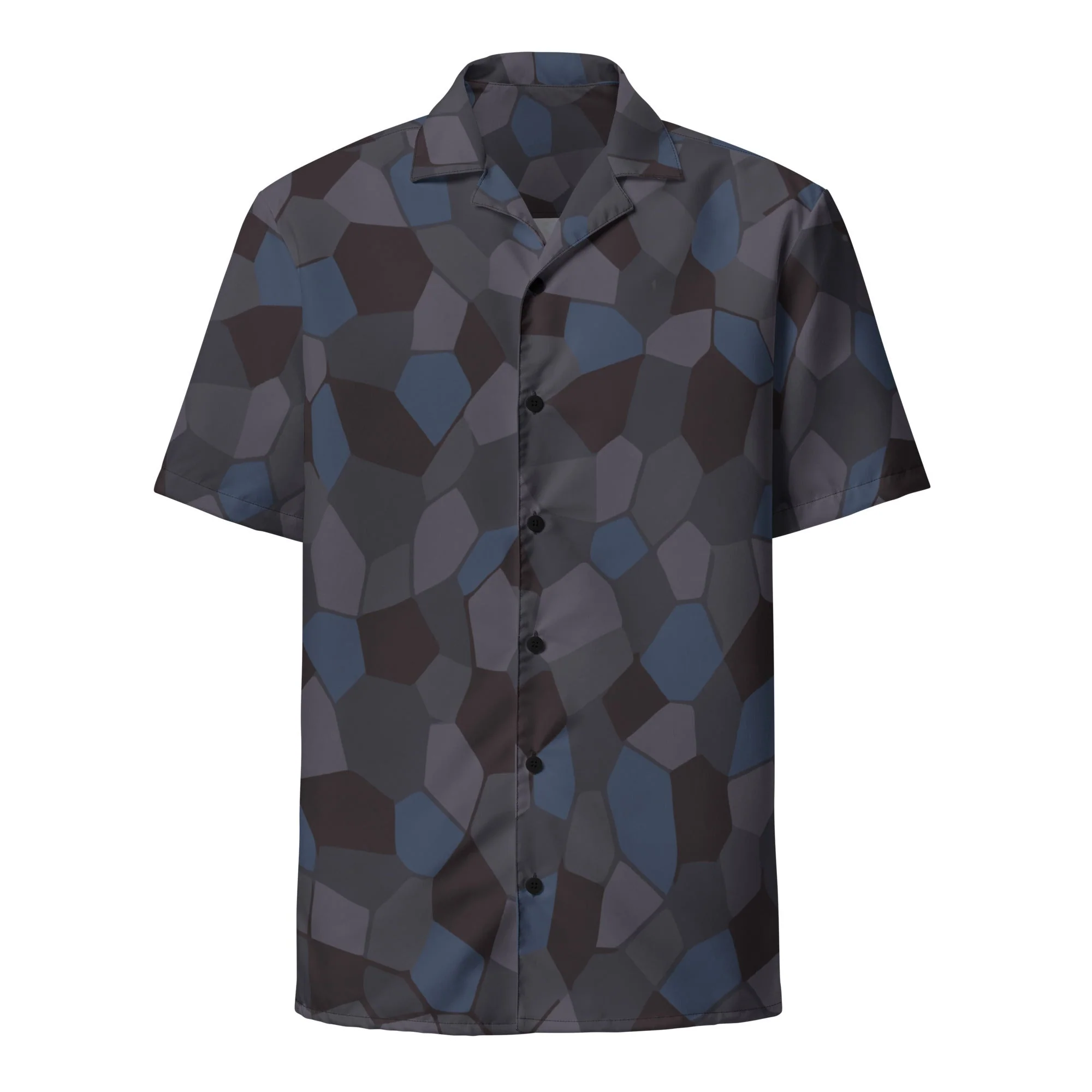 German WW1 Lozenge Aircraft Night CAMO Unisex Short-Sleeve Button Shirt - Image 11