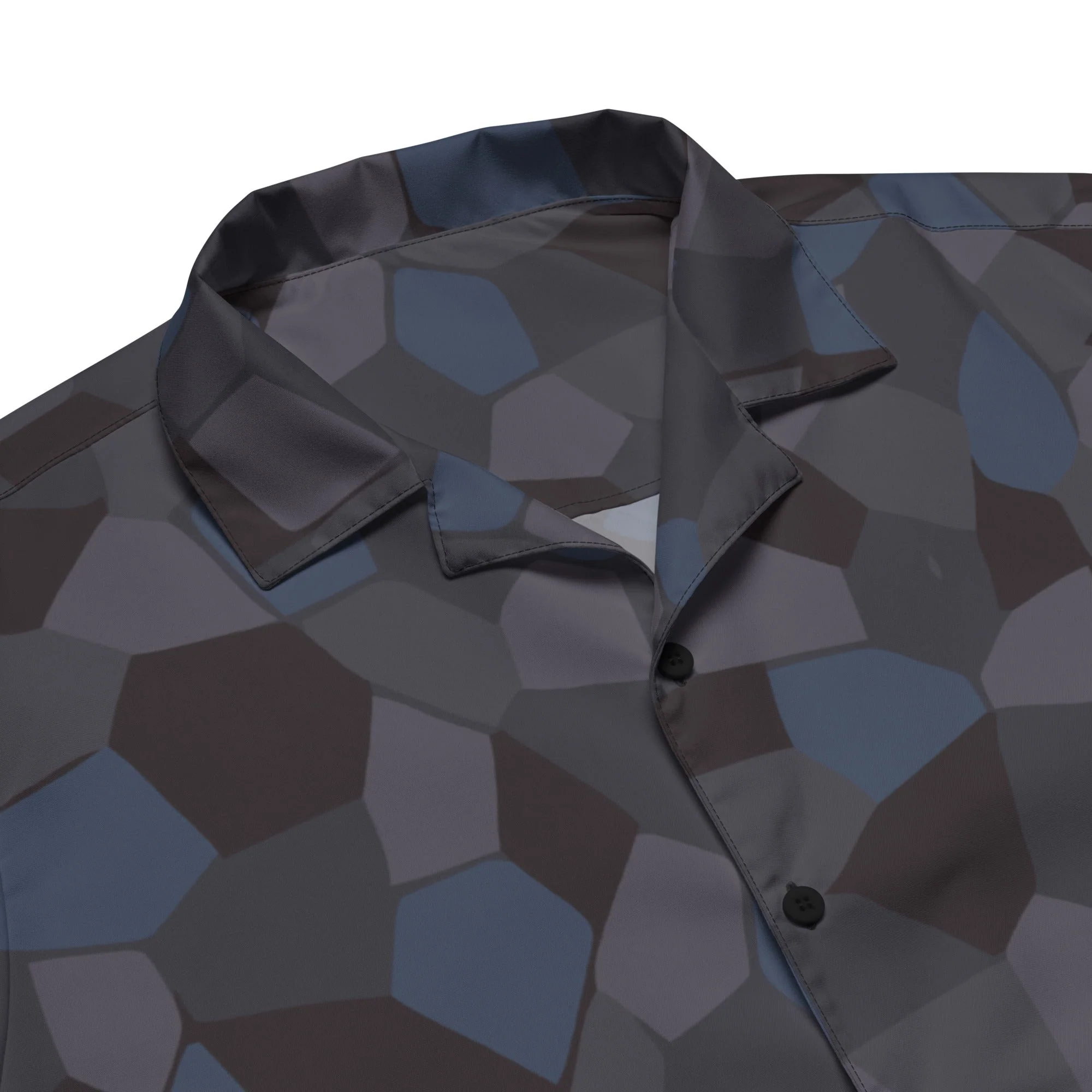 German WW1 Lozenge Aircraft Night CAMO Unisex Short-Sleeve Button Shirt - Image 2