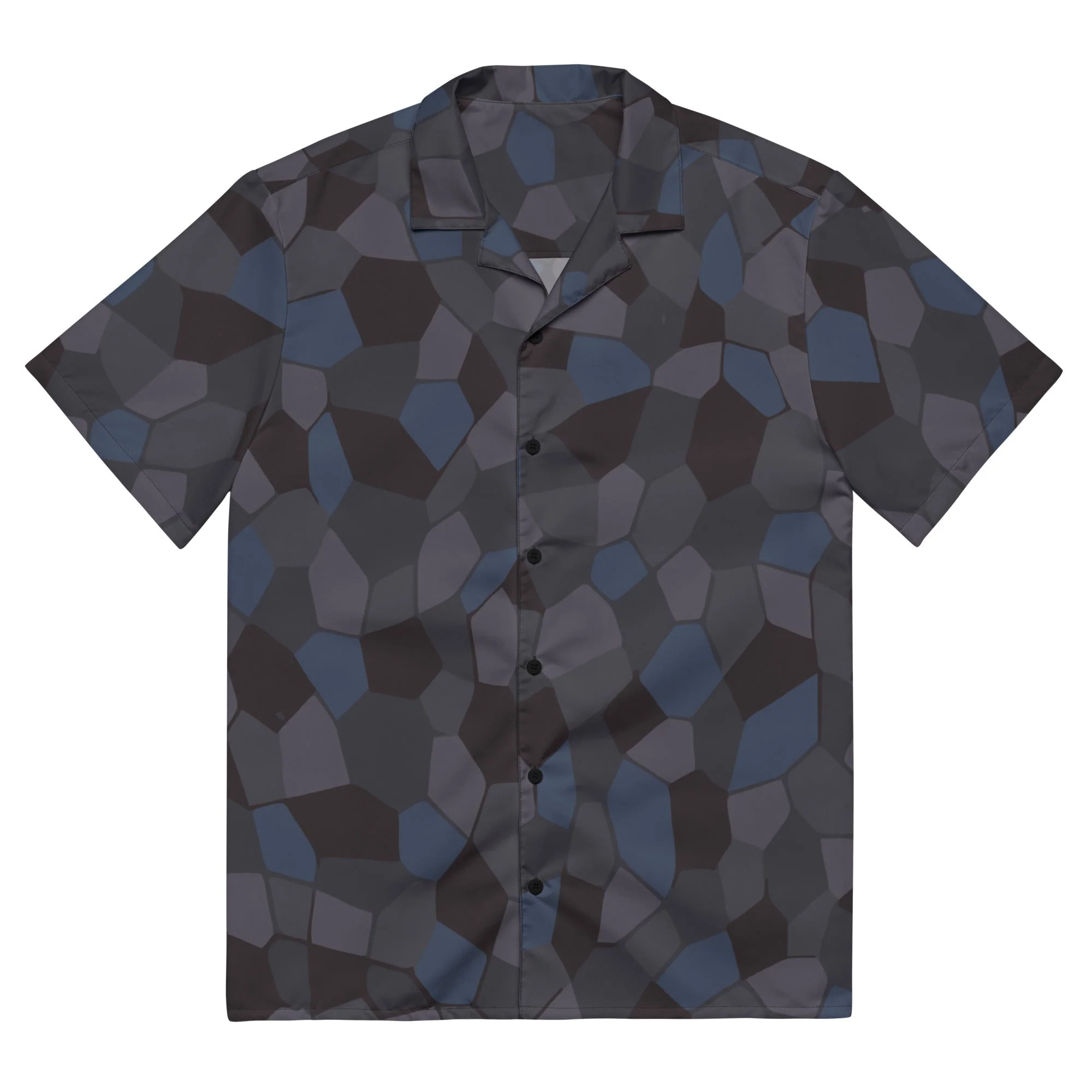 German WW1 Lozenge Aircraft Night CAMO Unisex Short-Sleeve Button Shirt - Image 3