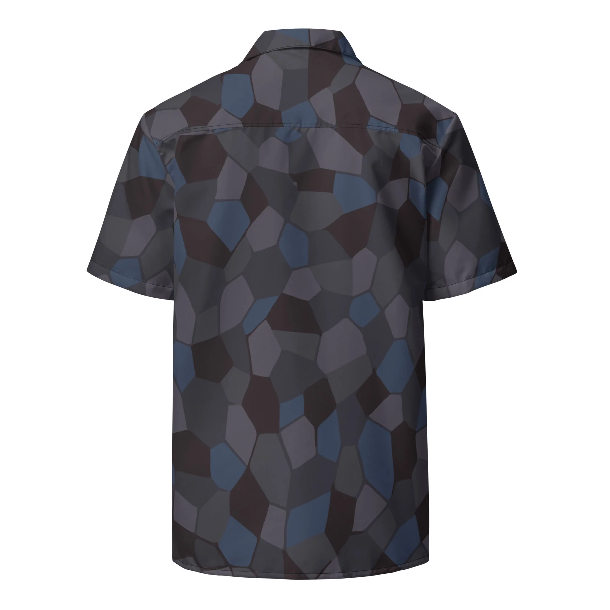 German WW1 Lozenge Aircraft Night CAMO Unisex Short-Sleeve Button Shirt - Image 8