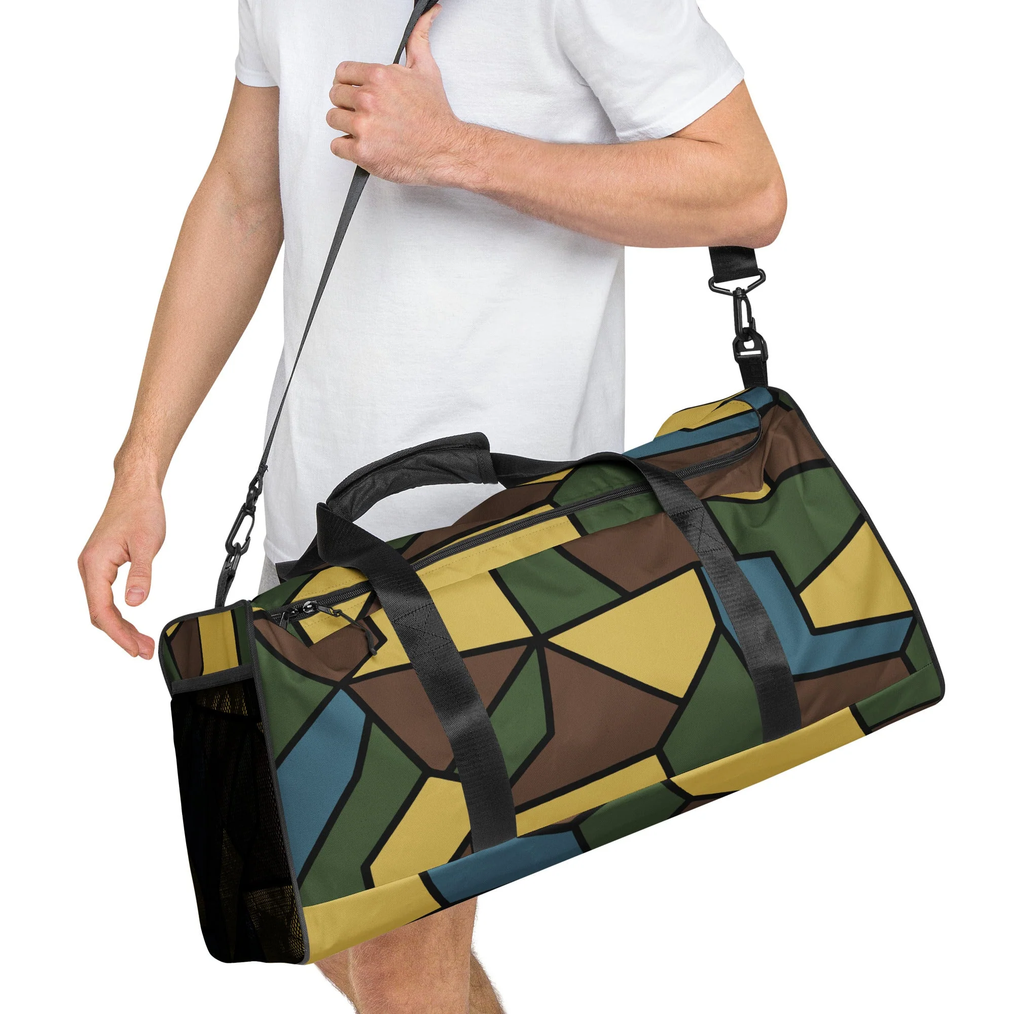 German WW1 Turtle Shell Trench Stahlhelm v2 CAMO Duffle Bag