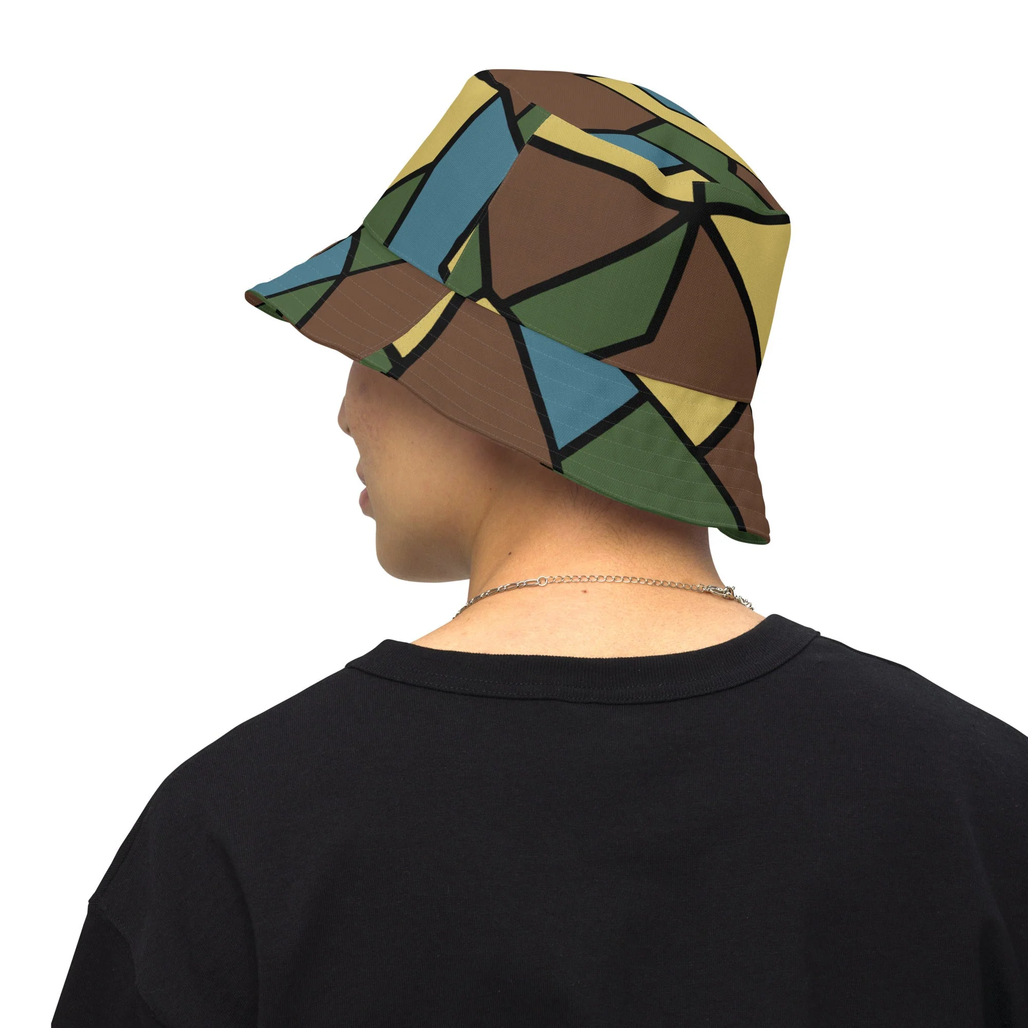 German WW1 Turtle Shell Trench Stahlhelm v2 CAMO Reversible Bucket Hat