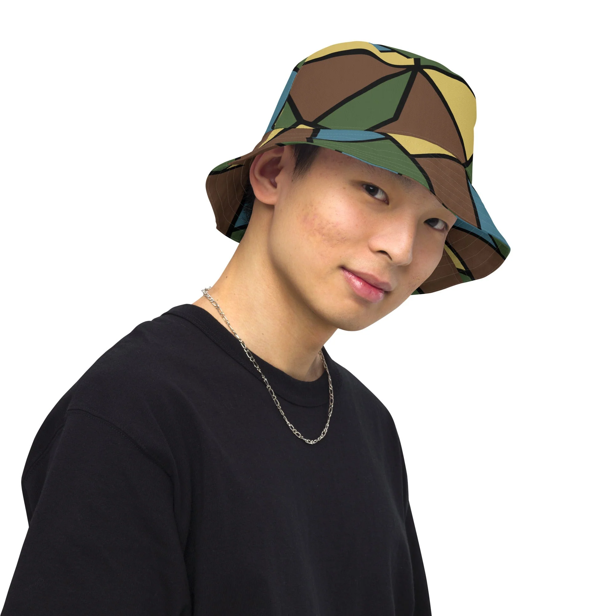 German WW1 Turtle Shell Trench Stahlhelm v2 CAMO Reversible Bucket Hat - Image 9