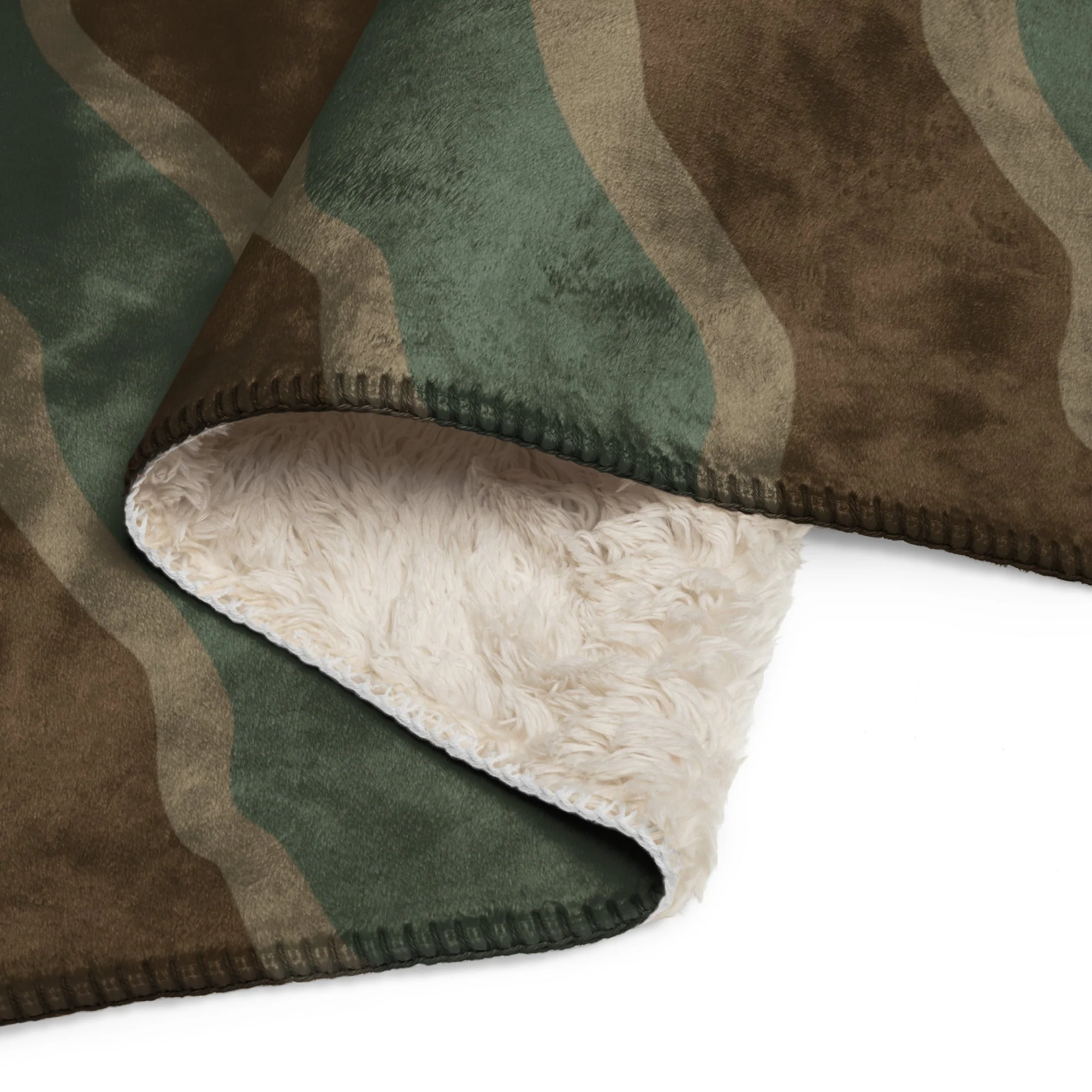 German Ambush Three Stripe Tank CAMO Sherpa Blanket - Image 2