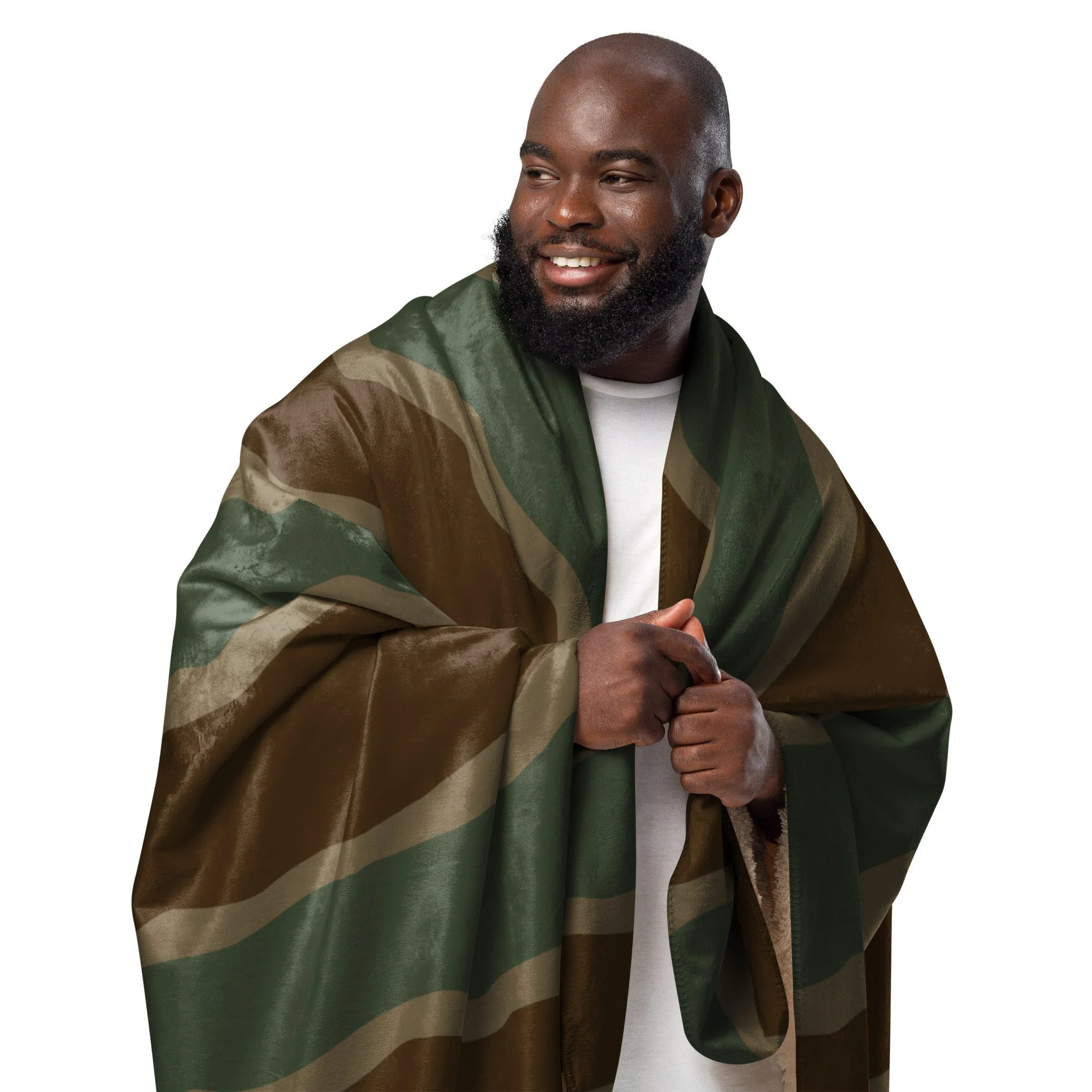 German Ambush Three Stripe Tank CAMO Sherpa Blanket - Image 3
