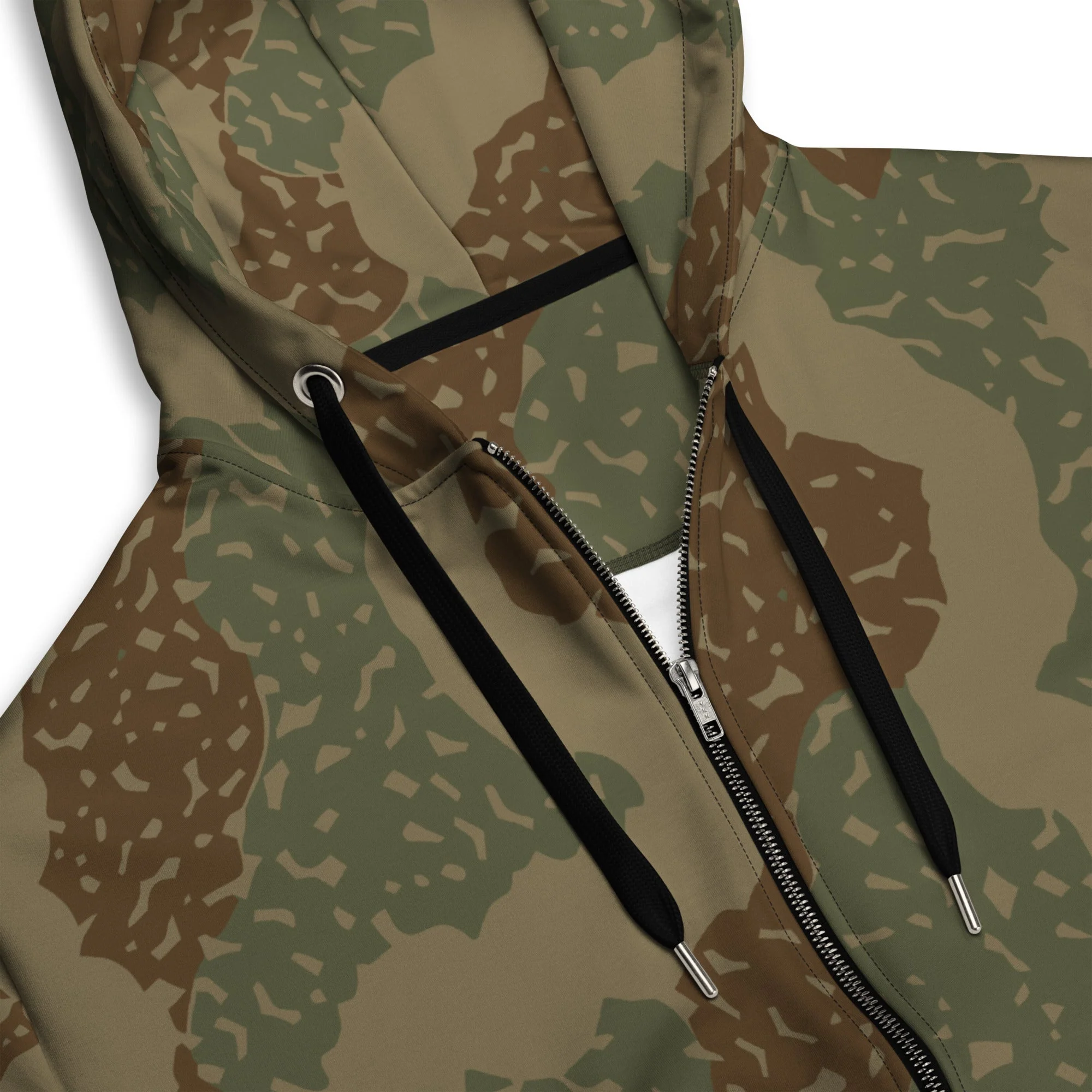 German Ambush Zimmerit Tank CAMO Unisex Zip Hoodie - Image 3