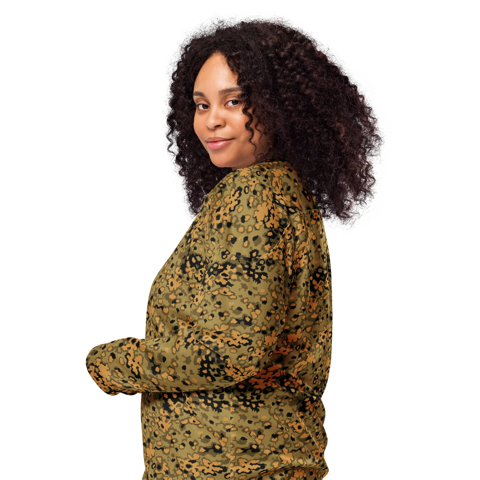 German Oak Leaf Eichenlaubmuster Autumn CAMO Unisex Hockey Fan Jersey - Image 14