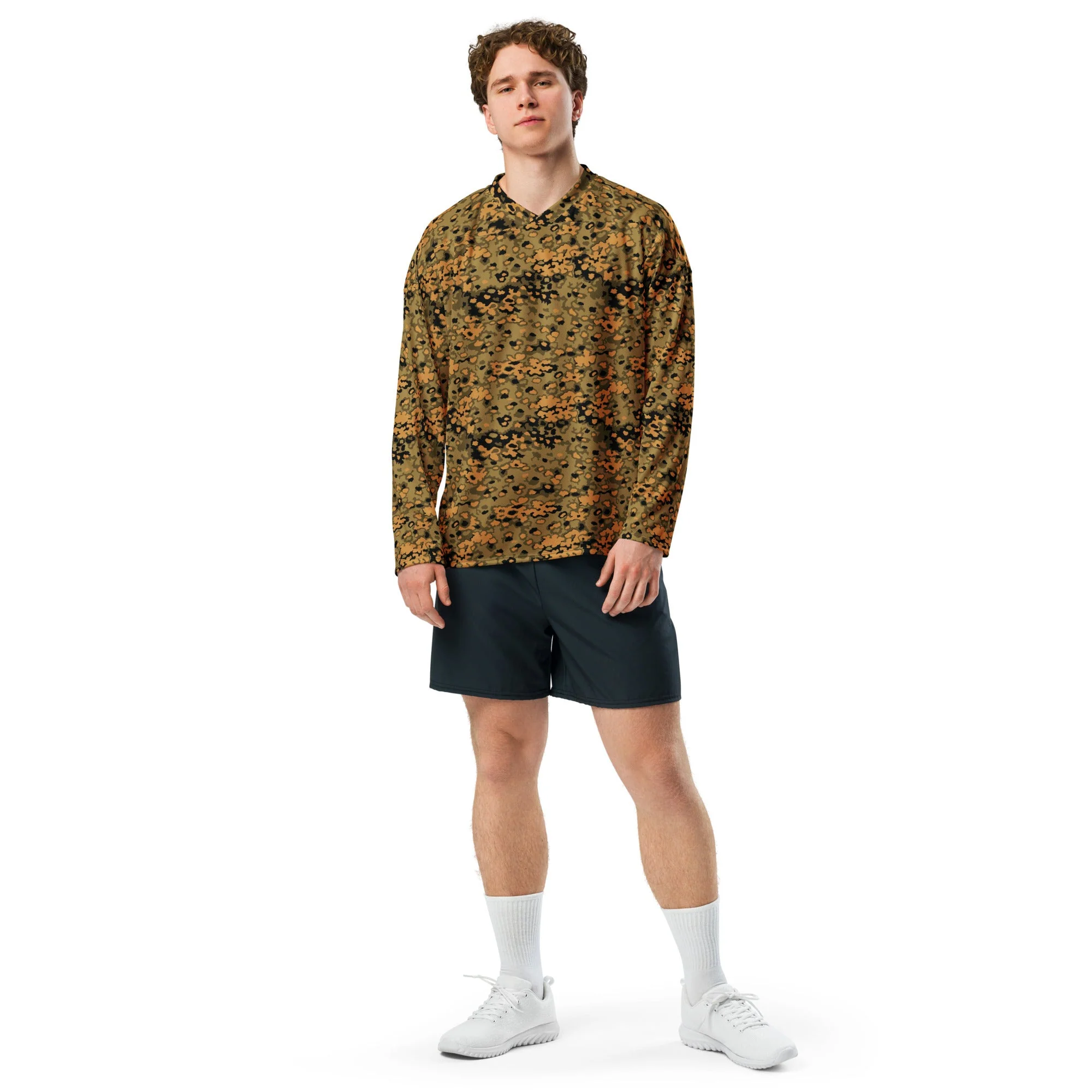 German Oak Leaf Eichenlaubmuster Autumn CAMO Unisex Hockey Fan Jersey - Image 3