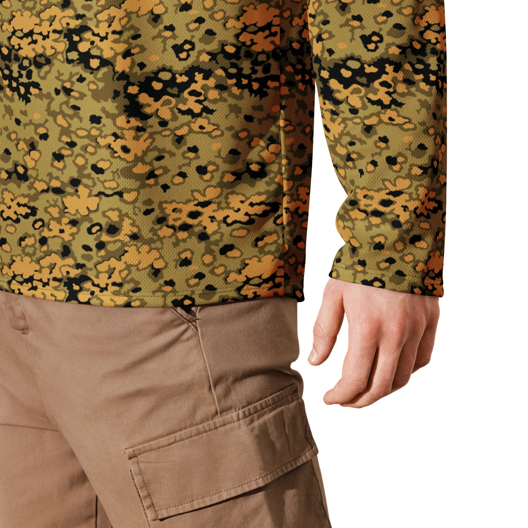 German Oak Leaf Eichenlaubmuster Autumn CAMO Unisex Hockey Fan Jersey - Image 5