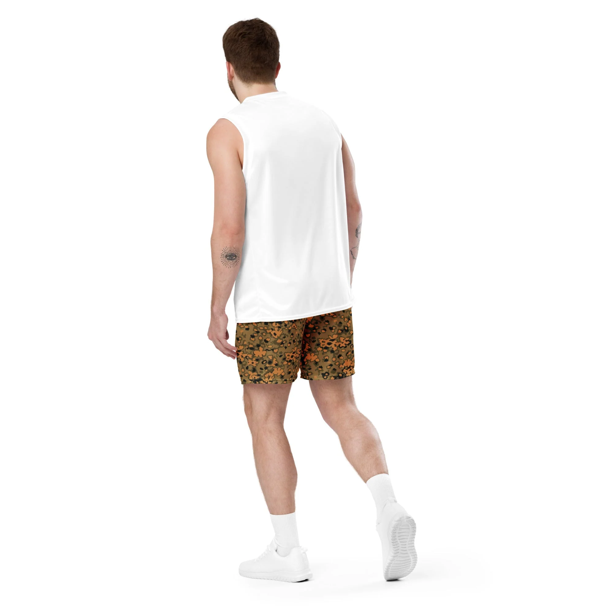 German Oak Leaf Eichenlaubmuster Autumn CAMO Unisex Mesh Shorts - Image 15