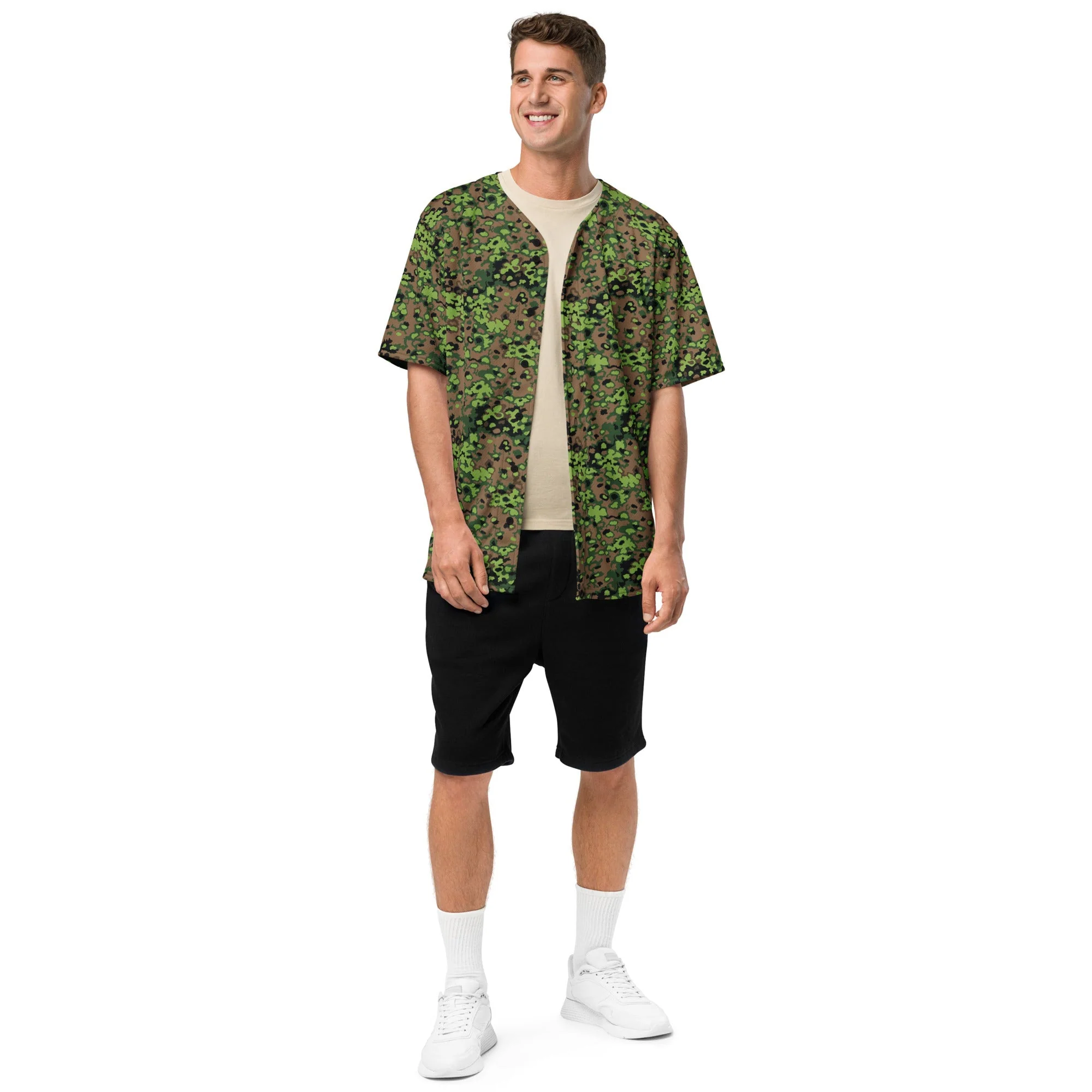 German Oak Leaf Eichenlaubmuster Spring CAMO Unisex Baseball Jersey - Image 3