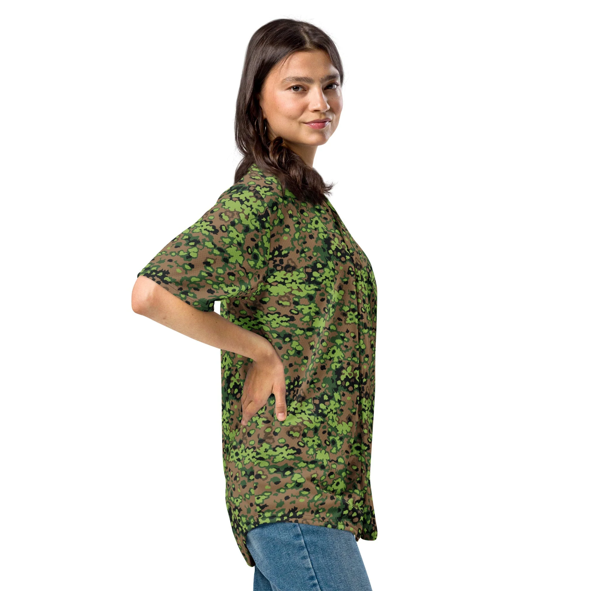 German Oak Leaf Eichenlaubmuster Spring CAMO Unisex Baseball Jersey - Image 8