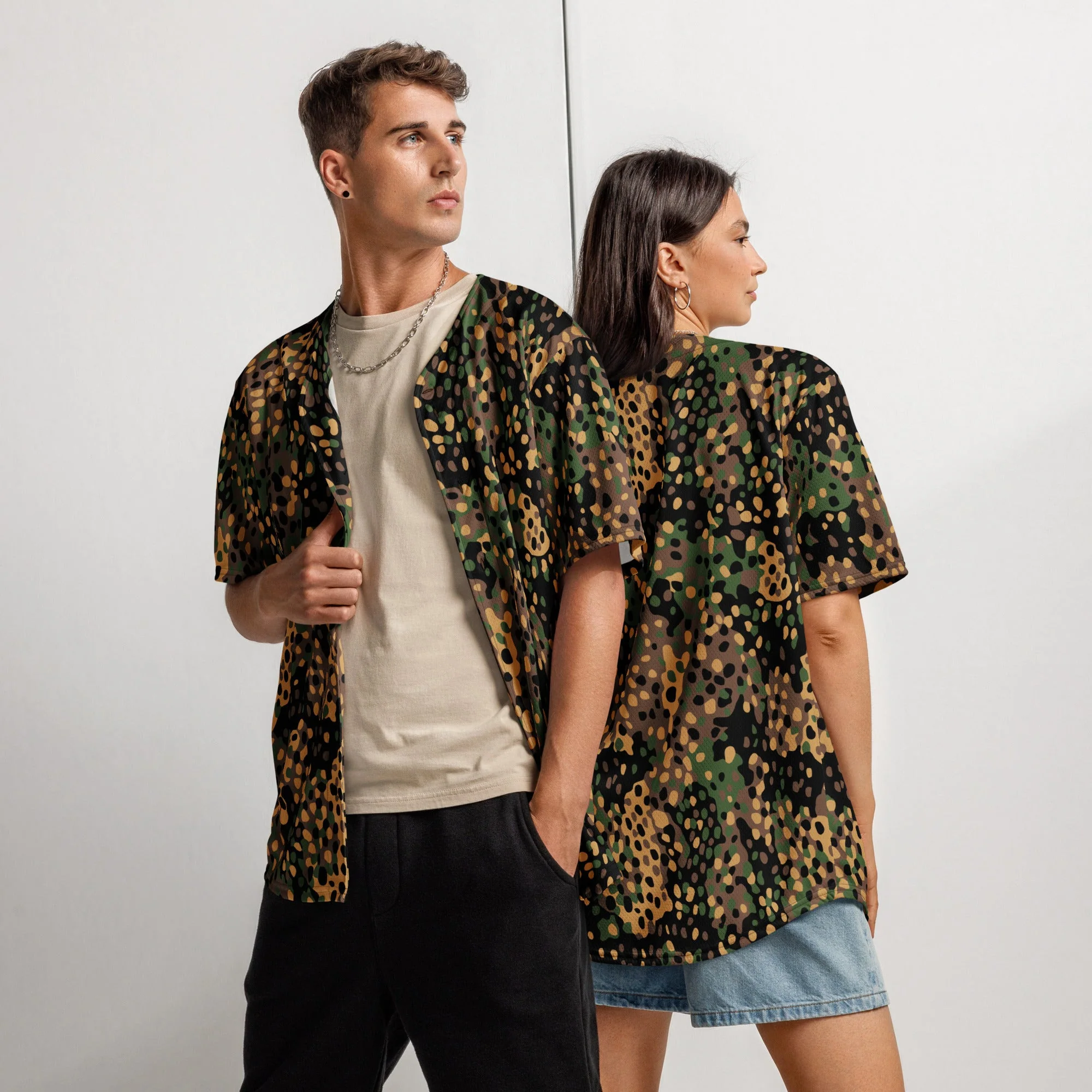 German Pea Dot Erbsenmuster CAMO Unisex Baseball Jersey