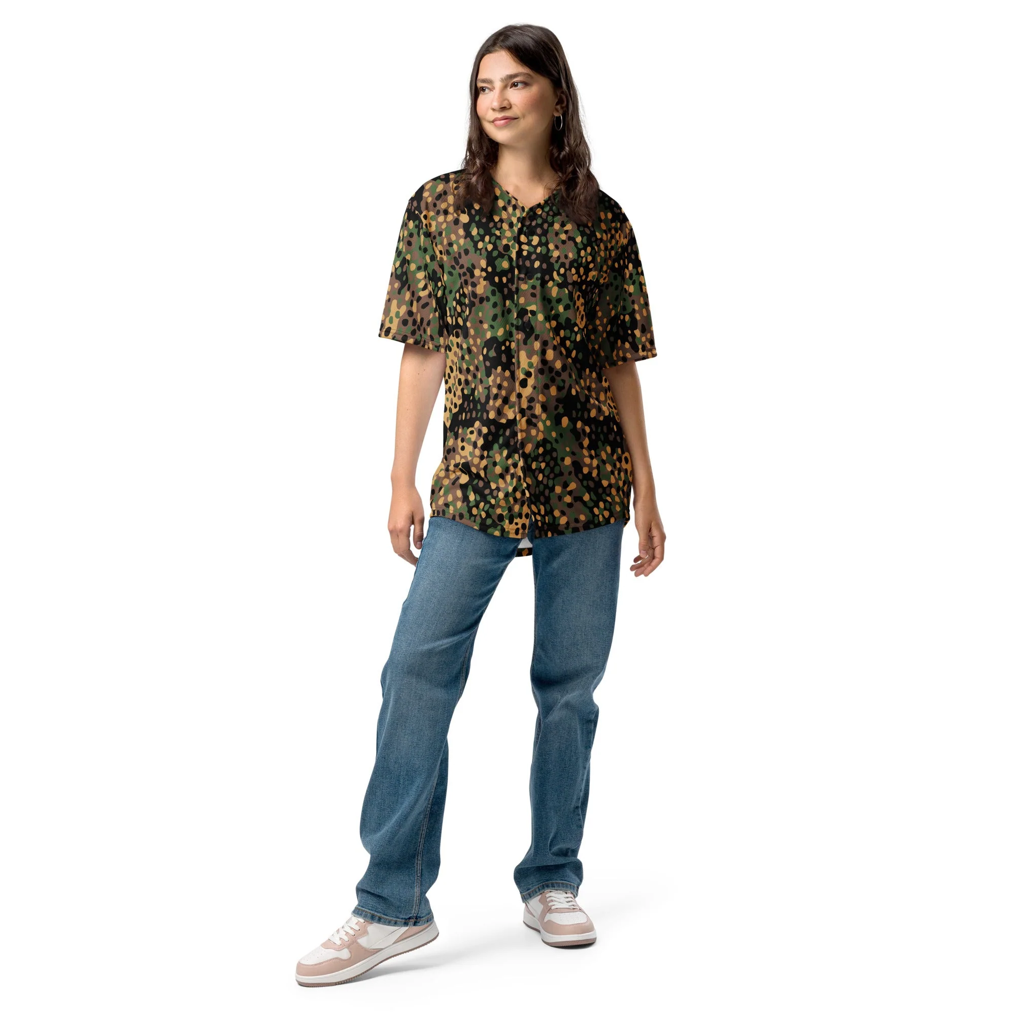 German Pea Dot Erbsenmuster CAMO Unisex Baseball Jersey - Image 11