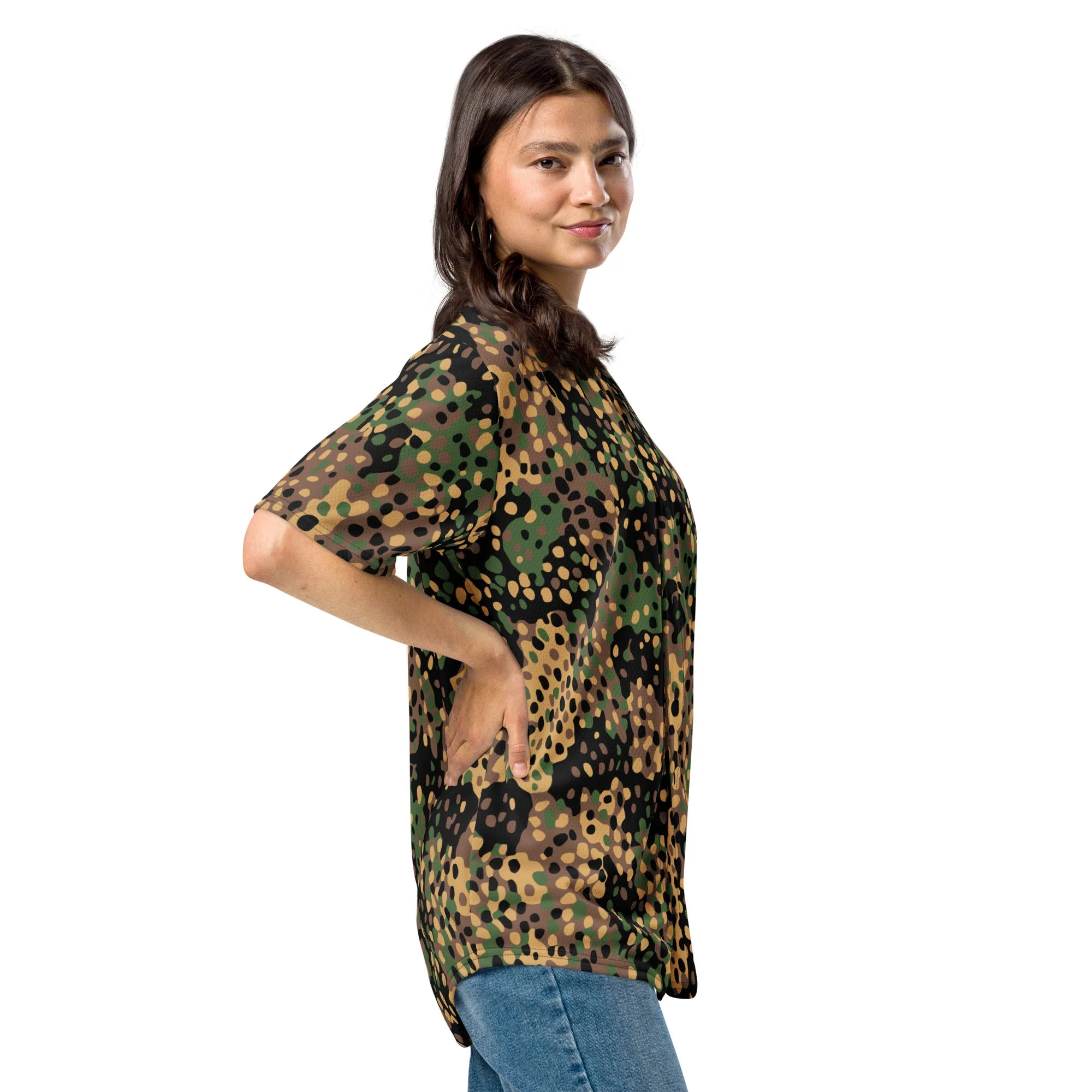 German Pea Dot Erbsenmuster CAMO Unisex Baseball Jersey - Image 2