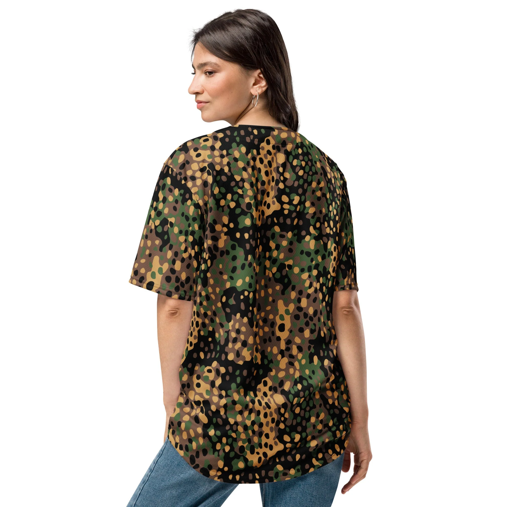 German Pea Dot Erbsenmuster CAMO Unisex Baseball Jersey - Image 4