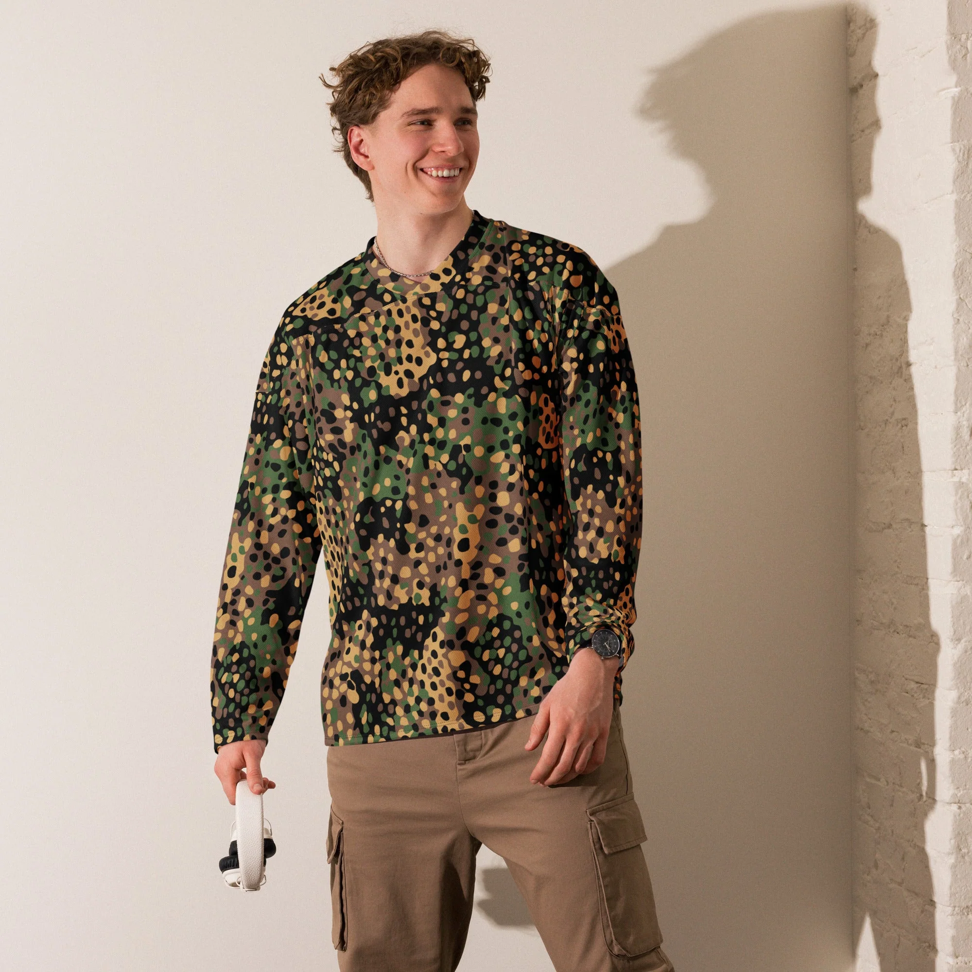 German Pea Dot Erbsenmuster CAMO Unisex Hockey Fan Jersey - Image 9