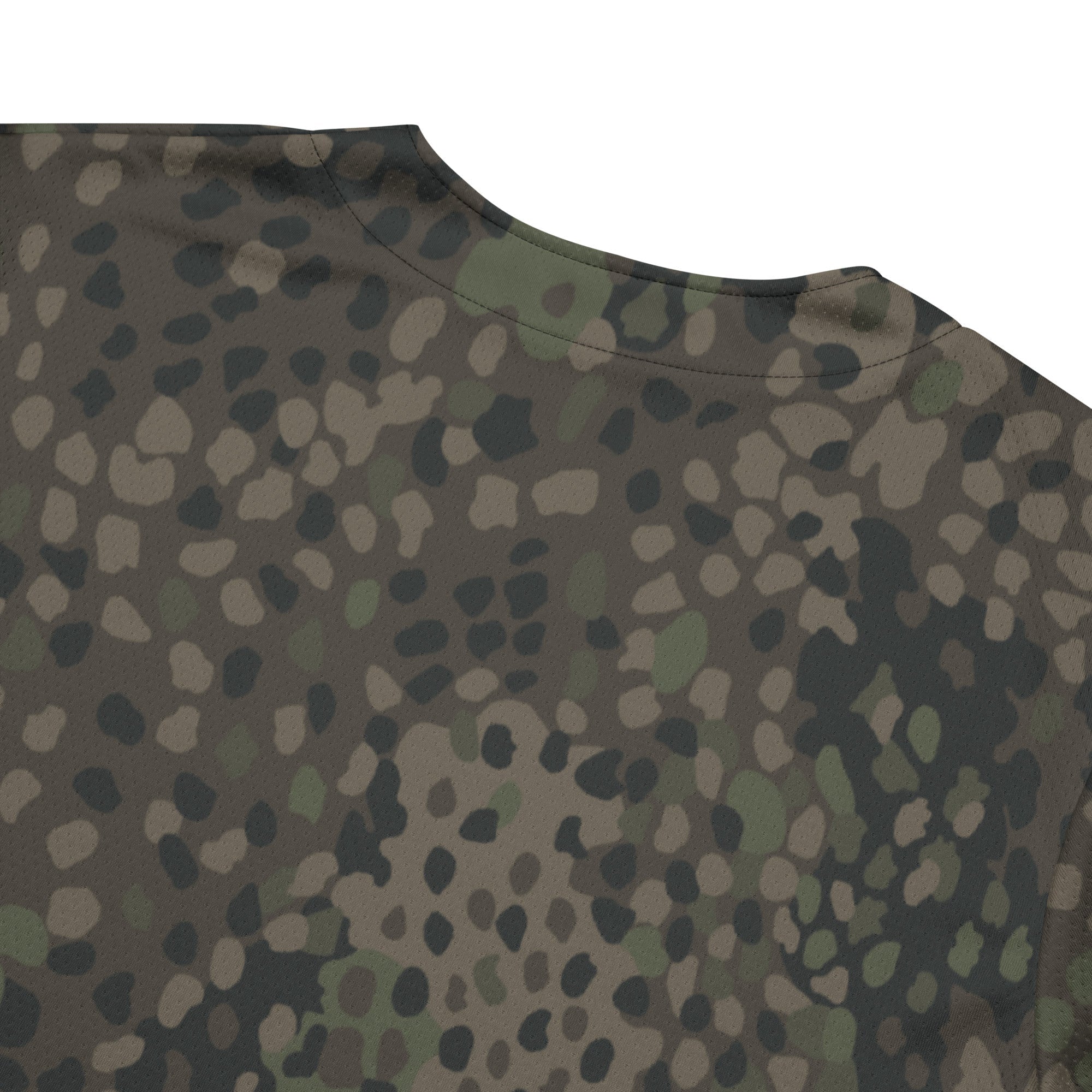 German Pea Dot Erbsenmuster Pattern 44 CAMO Unisex Baseball Jersey - Image 5