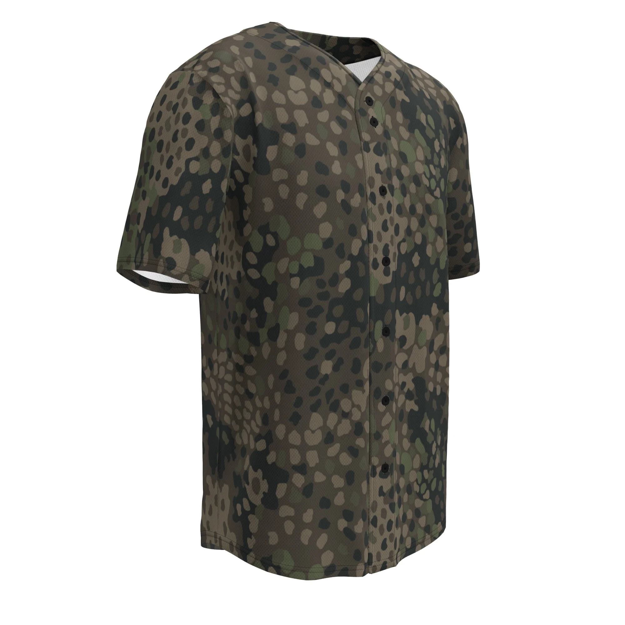 German Pea Dot Erbsenmuster Pattern 44 CAMO Unisex Baseball Jersey - Image 7