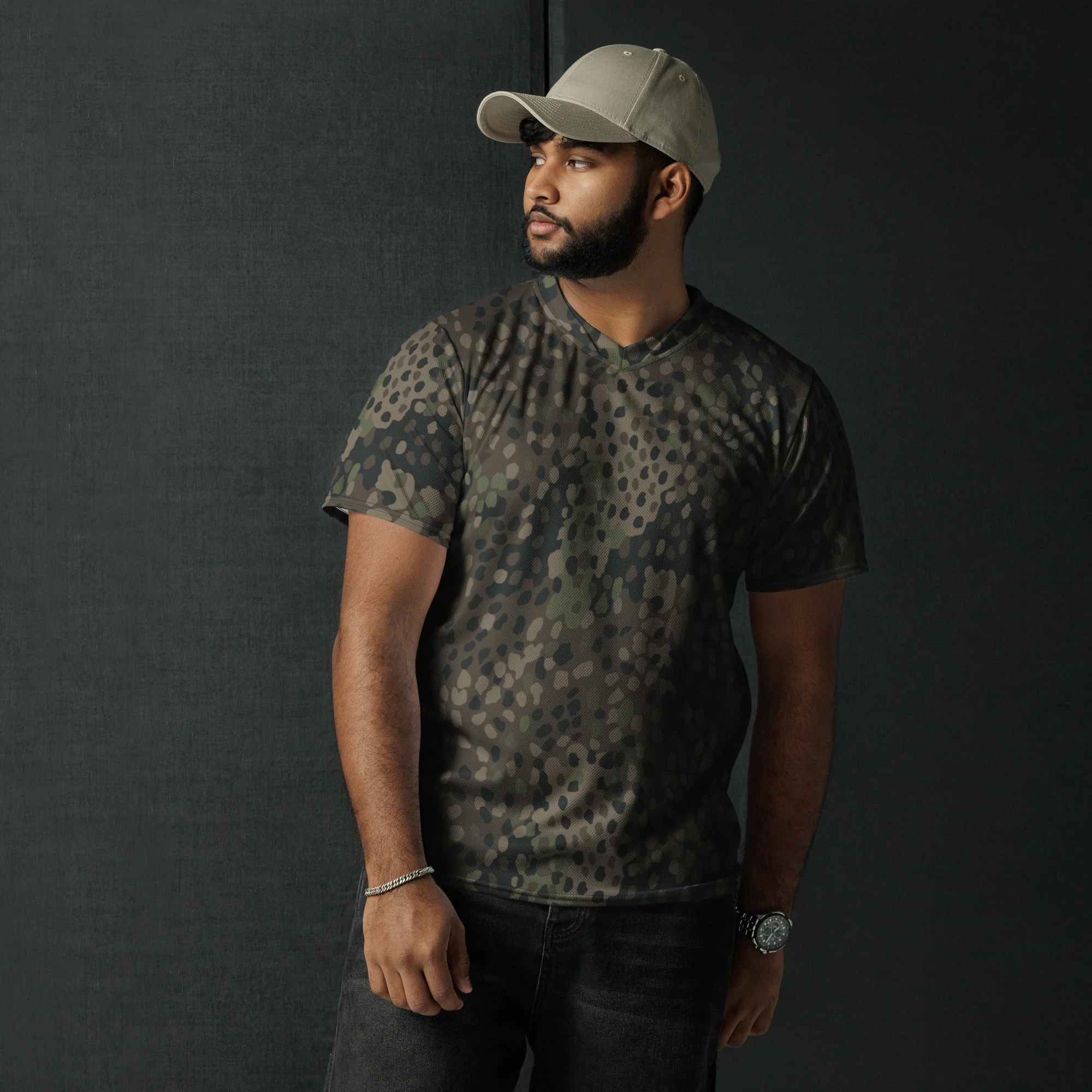 German Pea Dot Erbsenmuster Pattern 44 CAMO Unisex Sports Jersey - Image 9