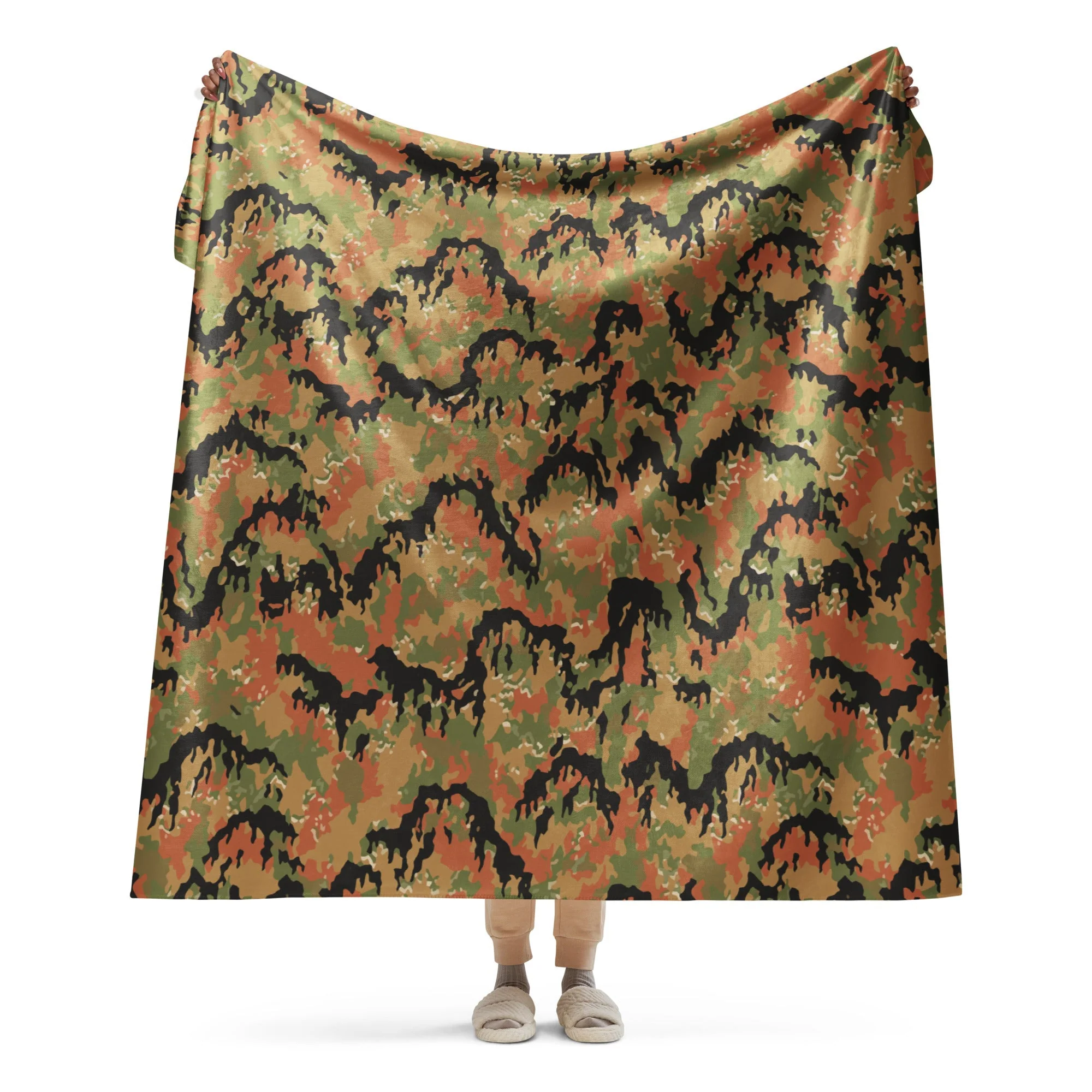 German Leibermuster Autumn CAMO Sherpa Blanket
