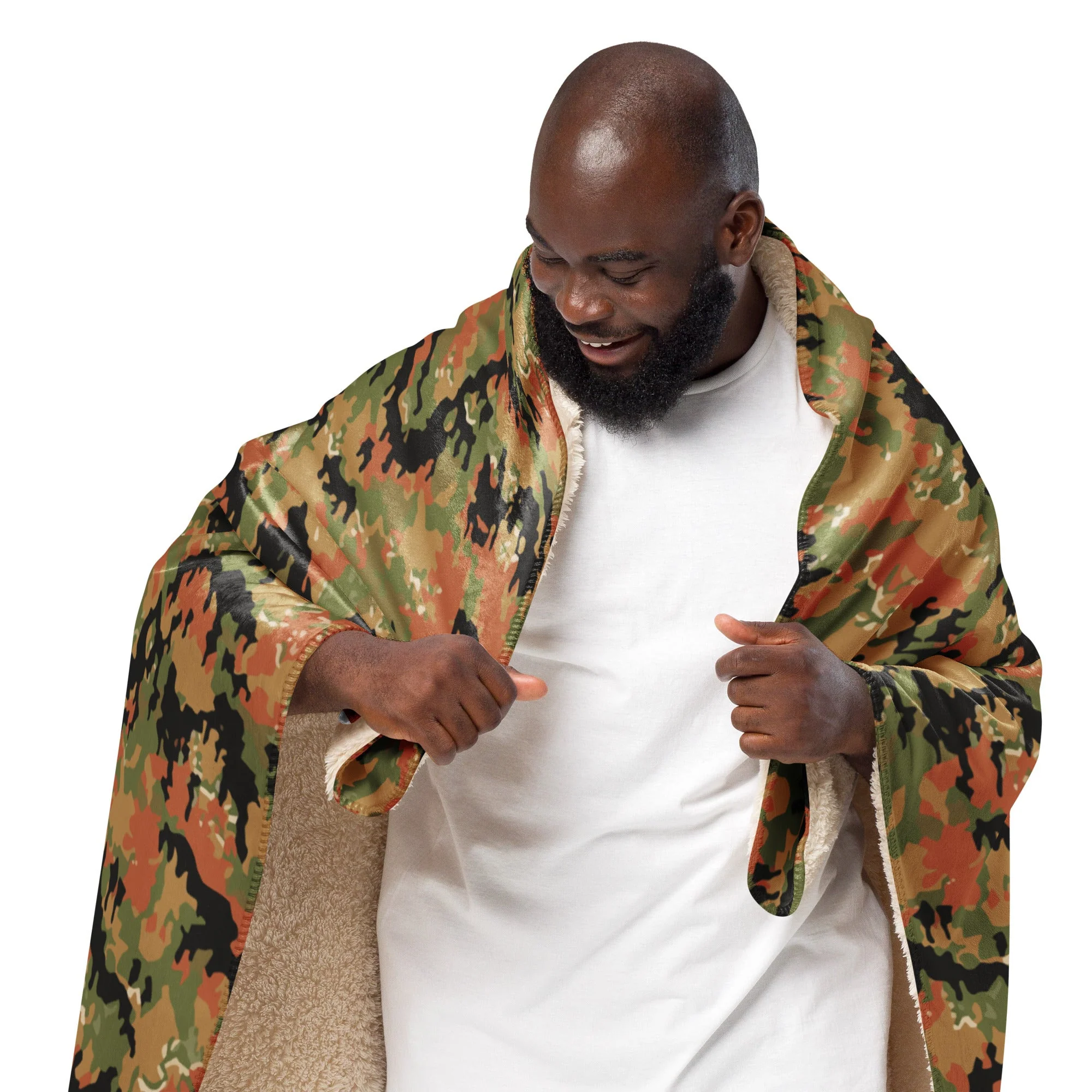 German Leibermuster Autumn CAMO Sherpa Blanket - Image 4